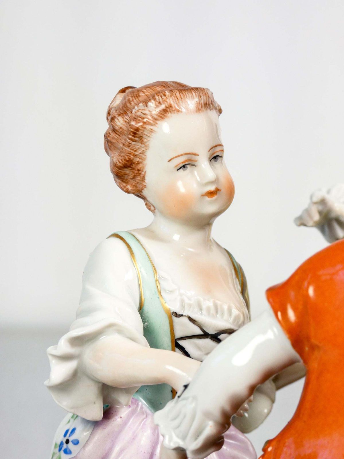 Dresden Porcelain Sculpture Molded And Painted By Hand. Early 20th Cent. photo 844.0