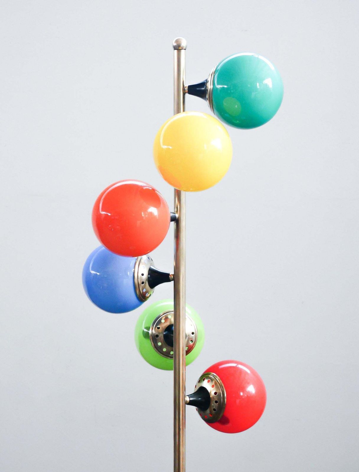 Lampada Da Terra Alberello Design Stilnovo. Accensione A Tre Fasi. Italia, 1960s photo vintage