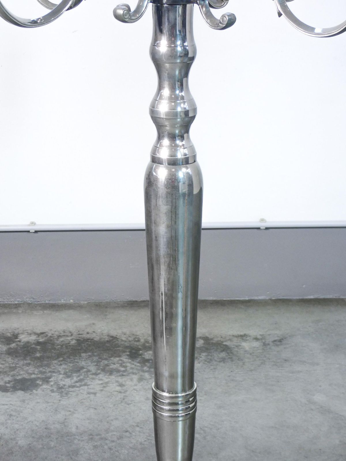 photo furniture Large Floor Candelabra, Five Lumen Metal Torchiere, Louis XVI Style