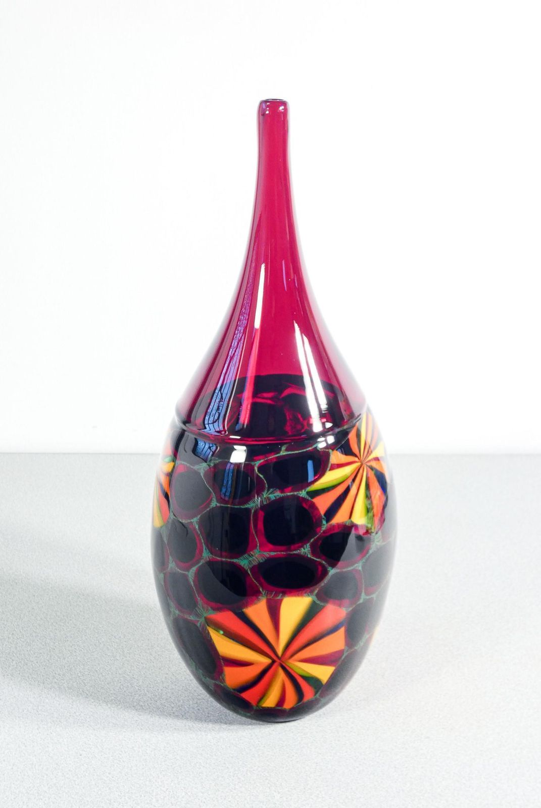 Blown Glass Vase Design Paolo Crepax. 1990s photo for sale