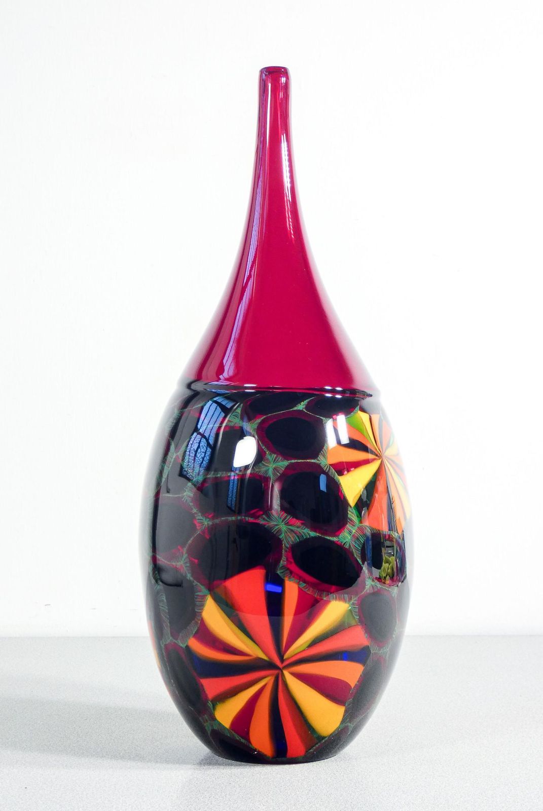 Blown Glass Vase Design Paolo Crepax. 1990s photo vinterior