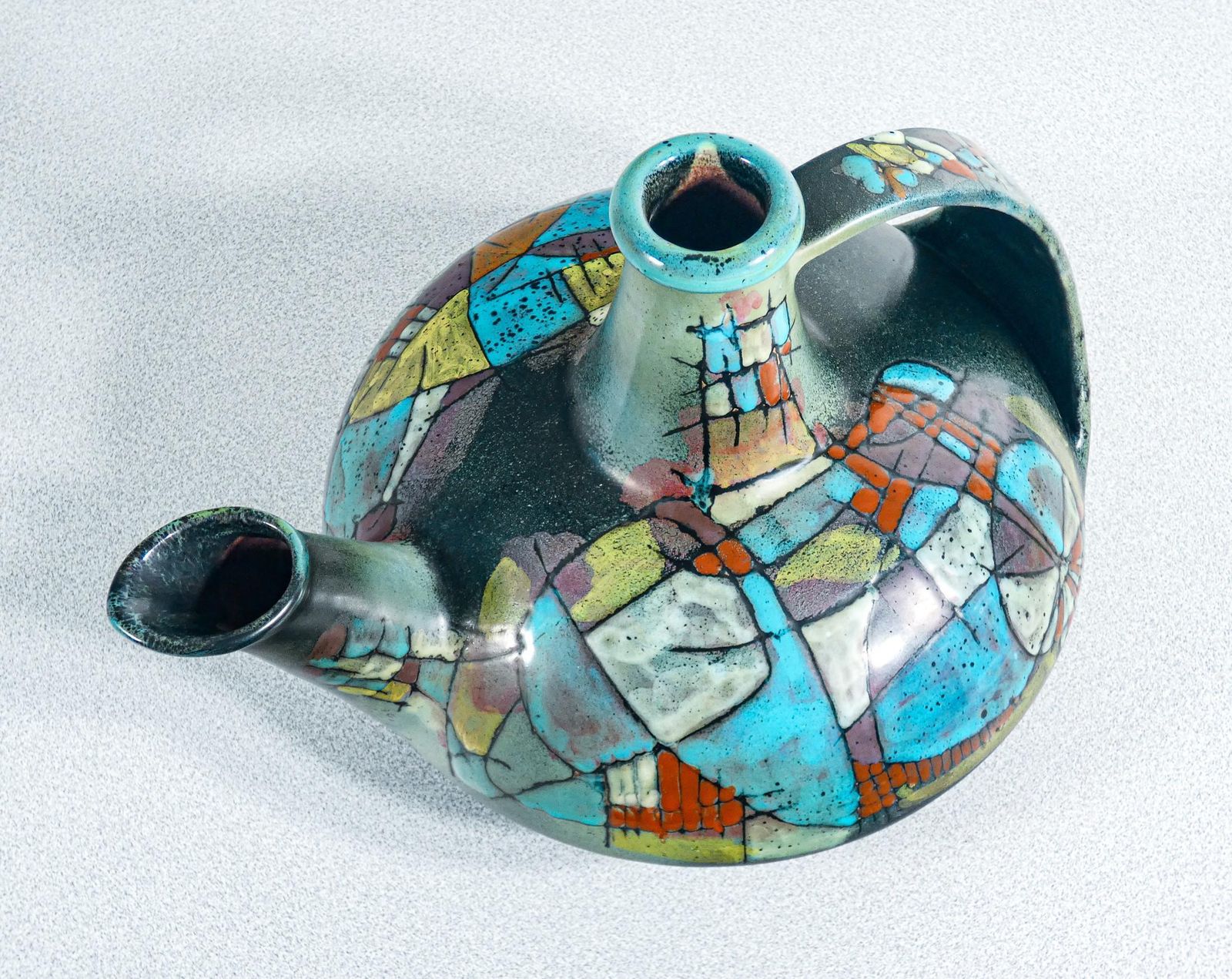 Glazed Ceramic Pitcher, Design Nanni Valentini For Bruno Baratti. Anni 60 photo for sale