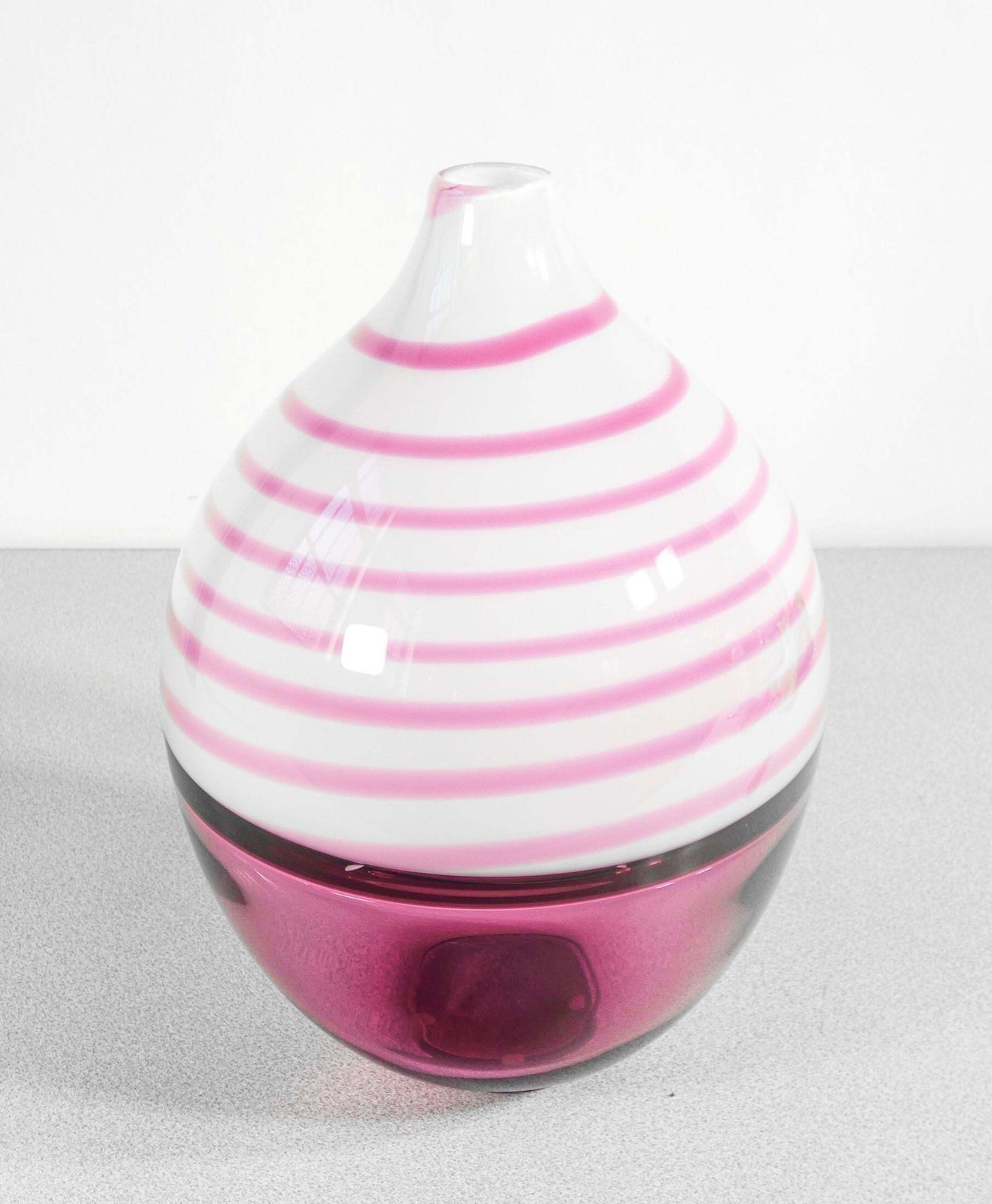 Blown Glass Vase Design Paolo Crepax. Large Pink Version. 1990s photo Home Decor