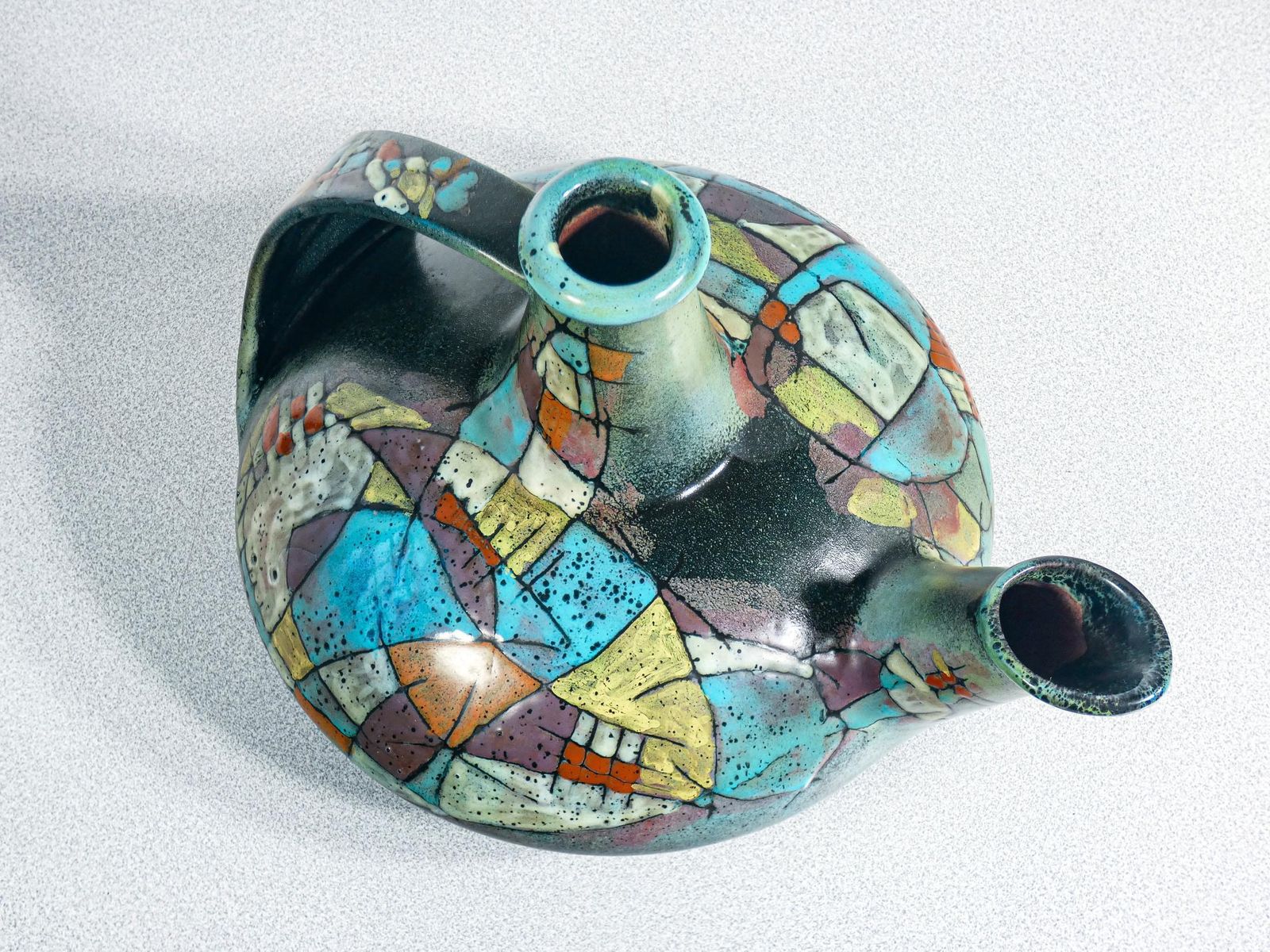 photo for sale Glazed Ceramic Pitcher, Design Nanni Valentini For Bruno Baratti. Anni 60