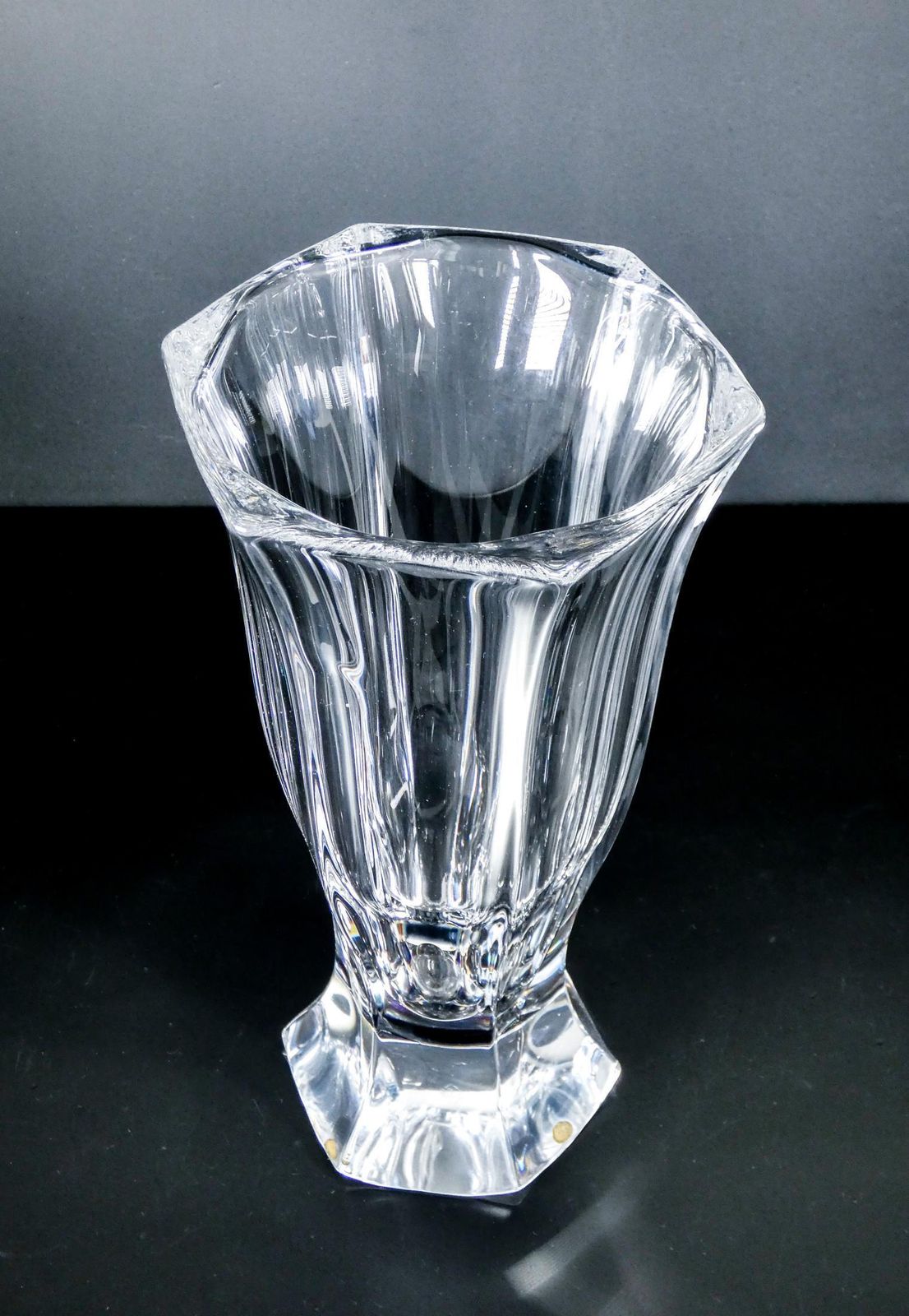 Crystal Vase, Design By Vannes Art, France, 20th C photo 197.0