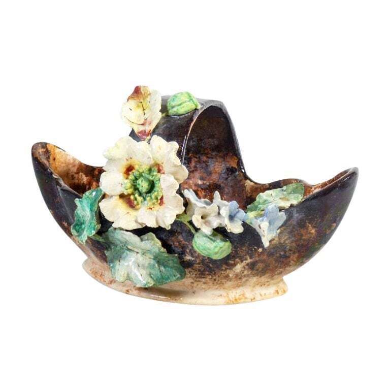 Cachepot Vase In Ceramic Barbotine, France, 1920s