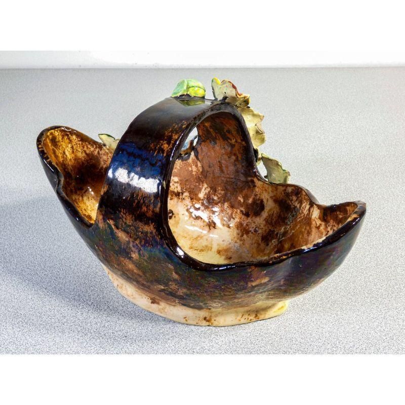 Cachepot Vase In Ceramic Barbotine, France, 1920s photo vinterior