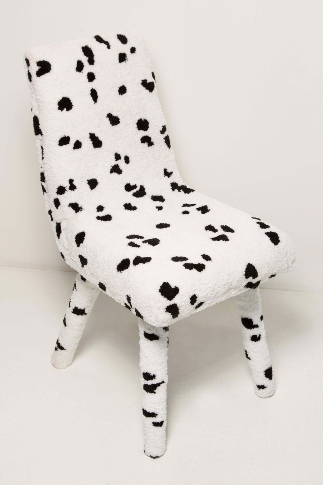 Four Midcentury Hand Tufting Cruella Dalmatian Wool, Rajmund Halas Chairs, 1960s photo Furniture