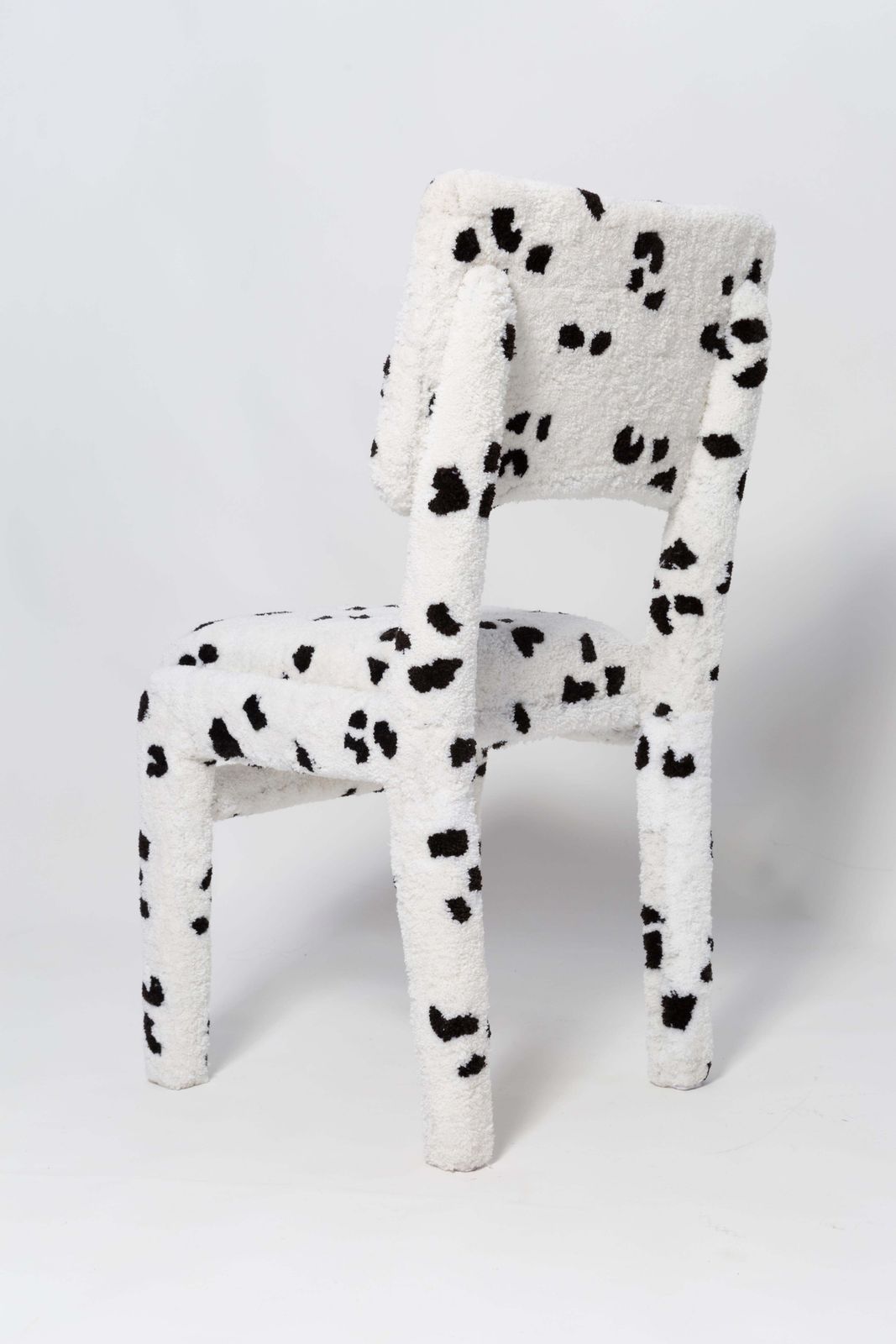Six Mid Century Hand Tufting Dalmatian Chairs, Rajmund Halas, Poland, 1960s photo vintage