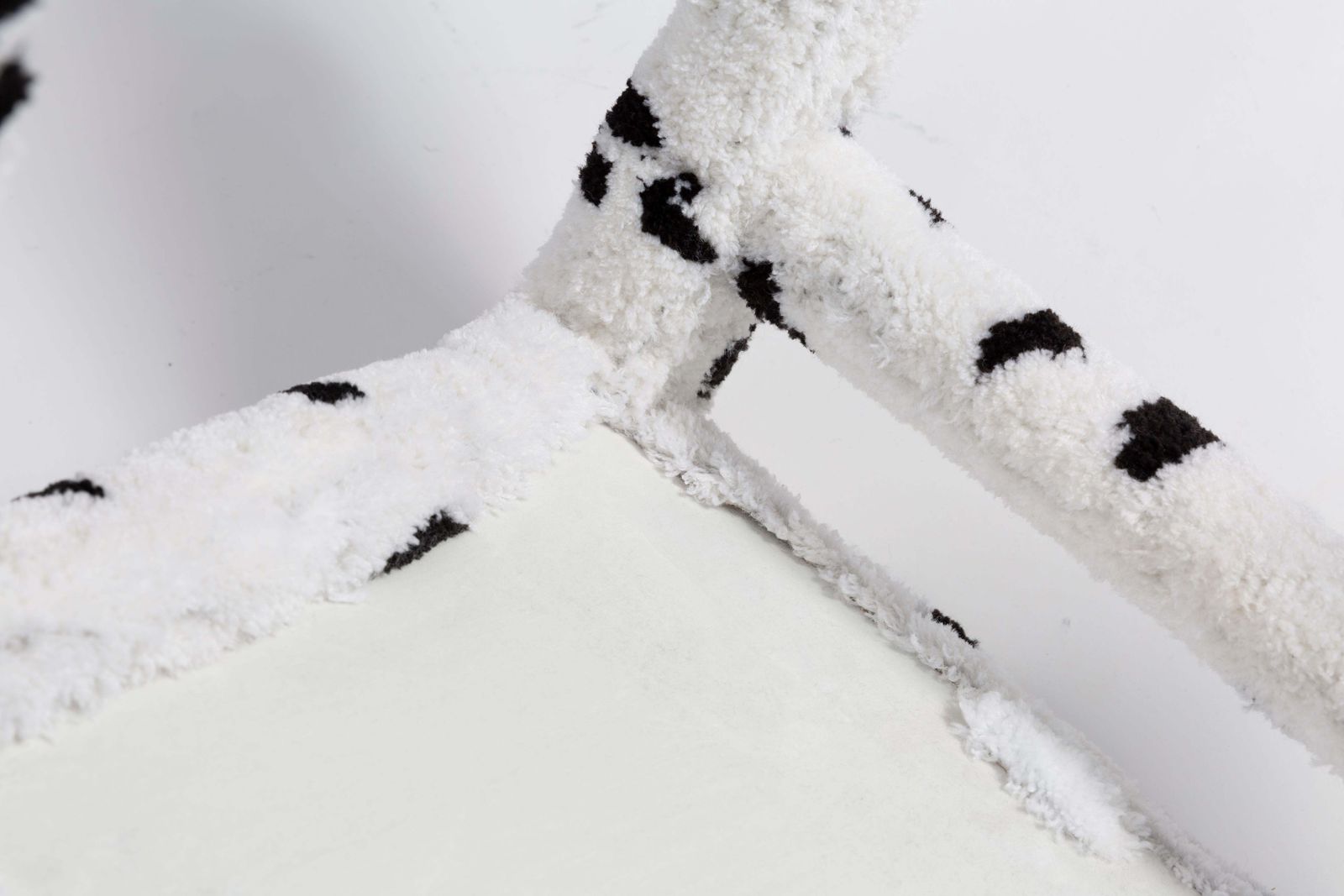Furniture Six Mid Century Hand Tufting Dalmatian Chairs, Rajmund Halas, Poland, 1960s photo
