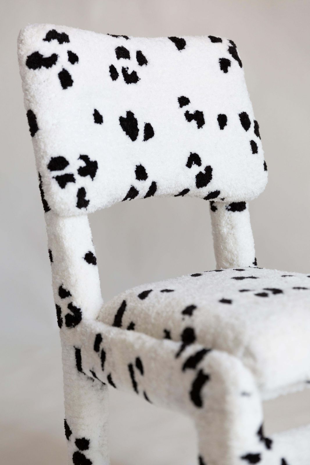 photo vintage Mid Century Hand Tufting Dalmatian Chair, Rajmund Halas, Poland, 1960s