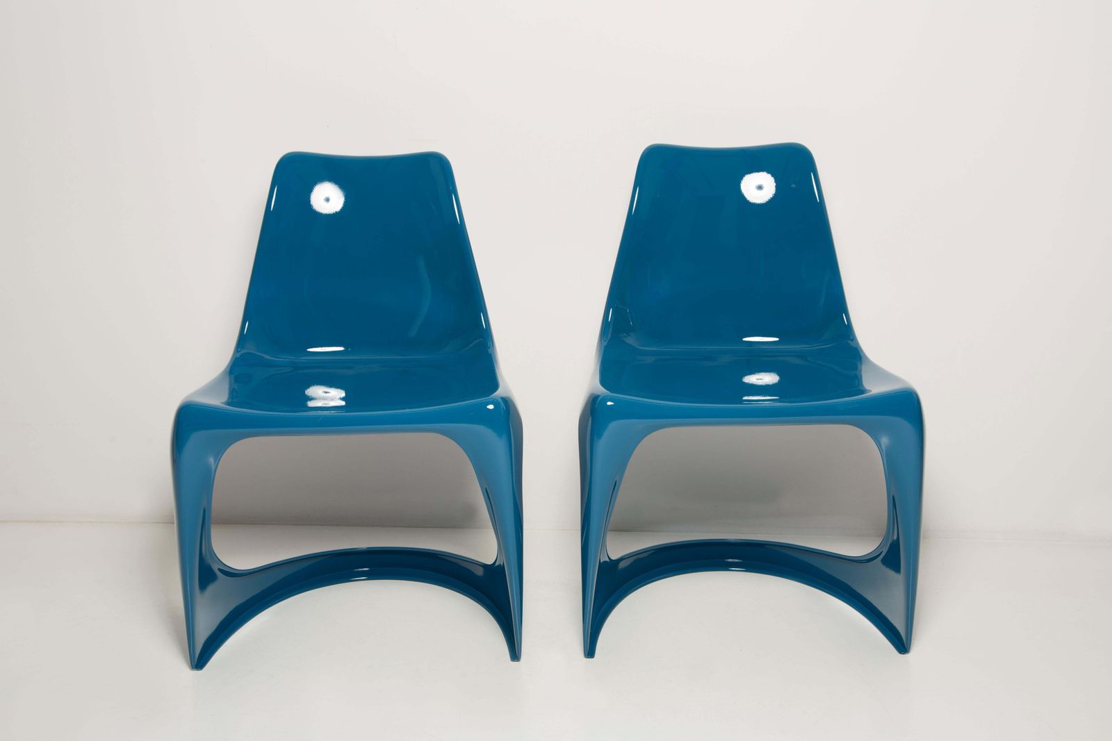 photo furniture Set Of Four Mid Century Sea Blue Cado Chairs, Steen østergaard, Europe, 1960s