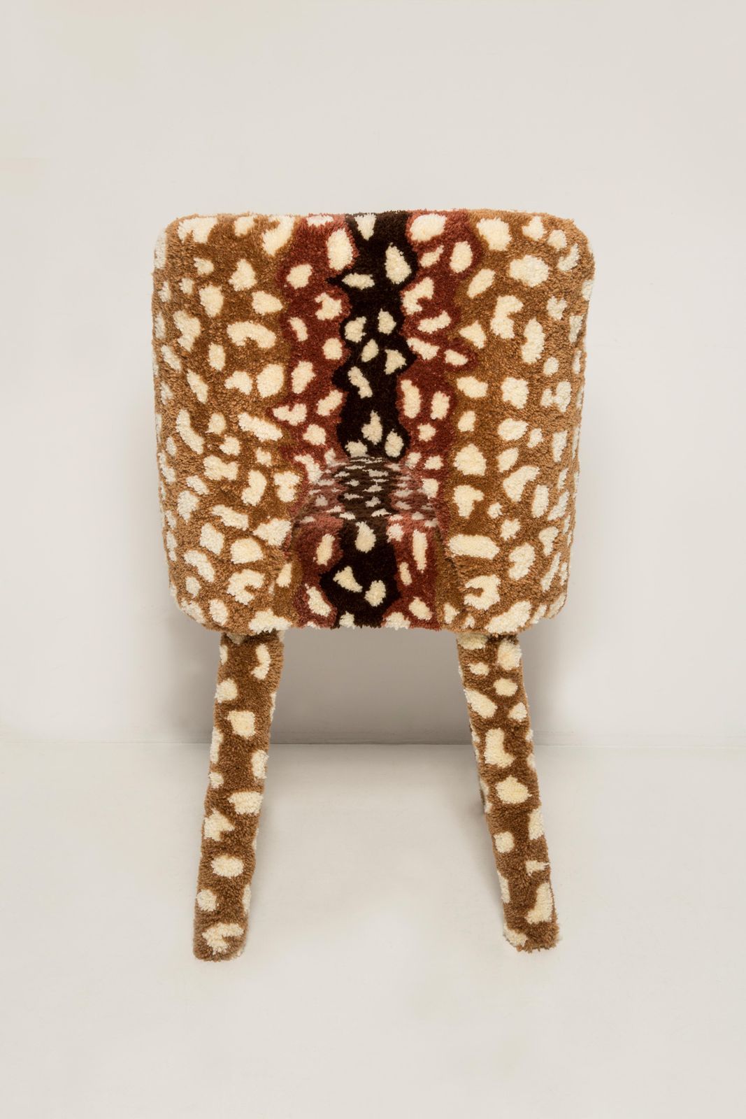 Mid Century Hand Tufting Roe Deer Bambi Wool Shell Chair, Europe, 1960s photo vinterior