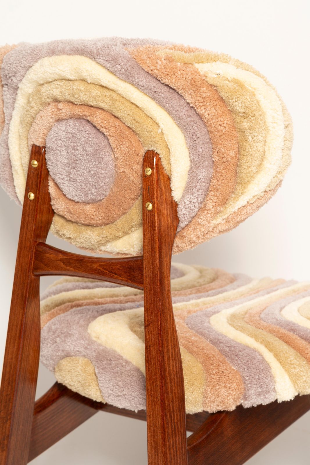 Mid Century Mushroom Chair, Hand Tufting Beige Wool, Europe, 1960s photo buy