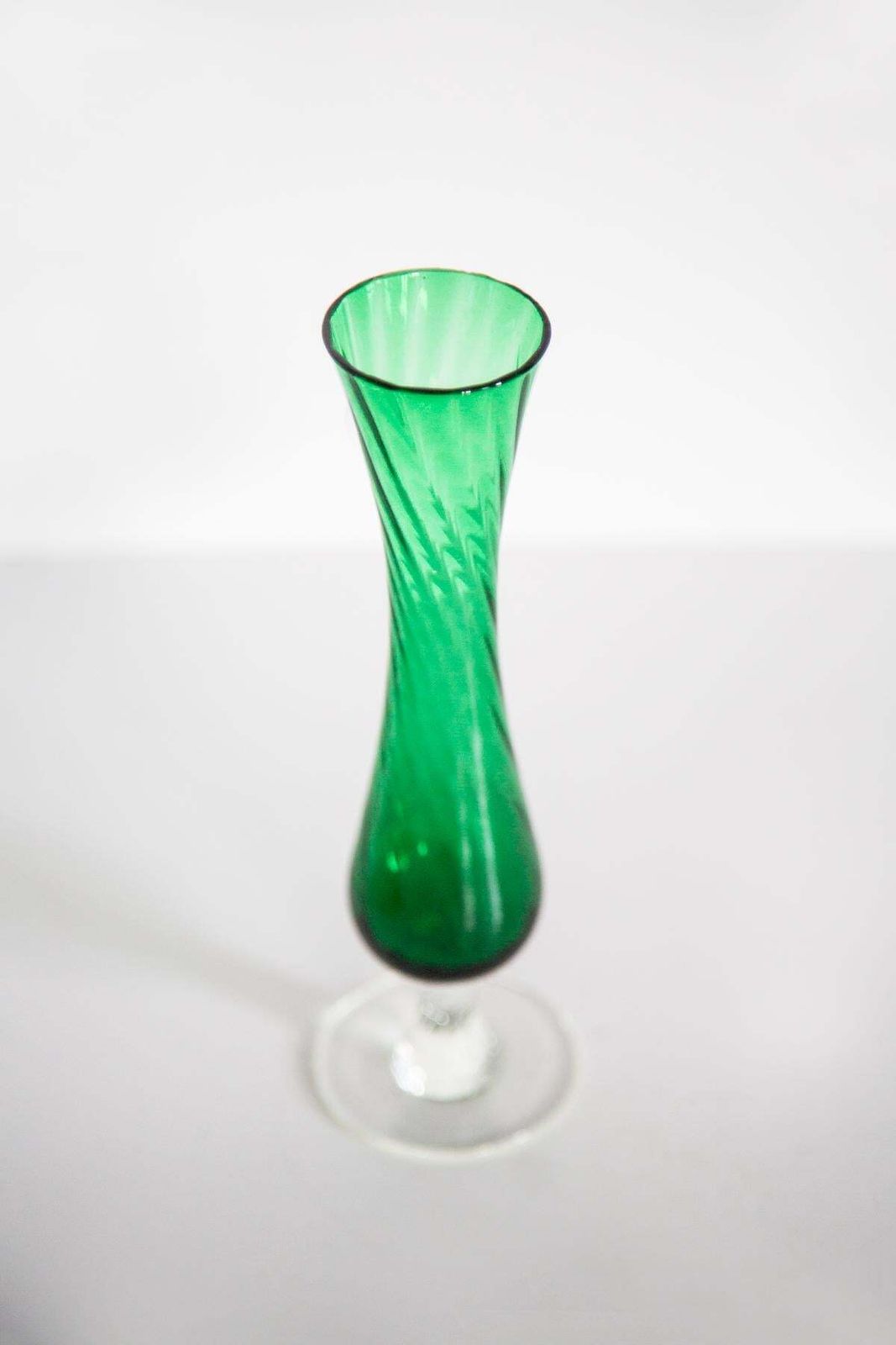 photo furniture Mid Century Small Green Decorative Glass Vase, Europe, 1960s