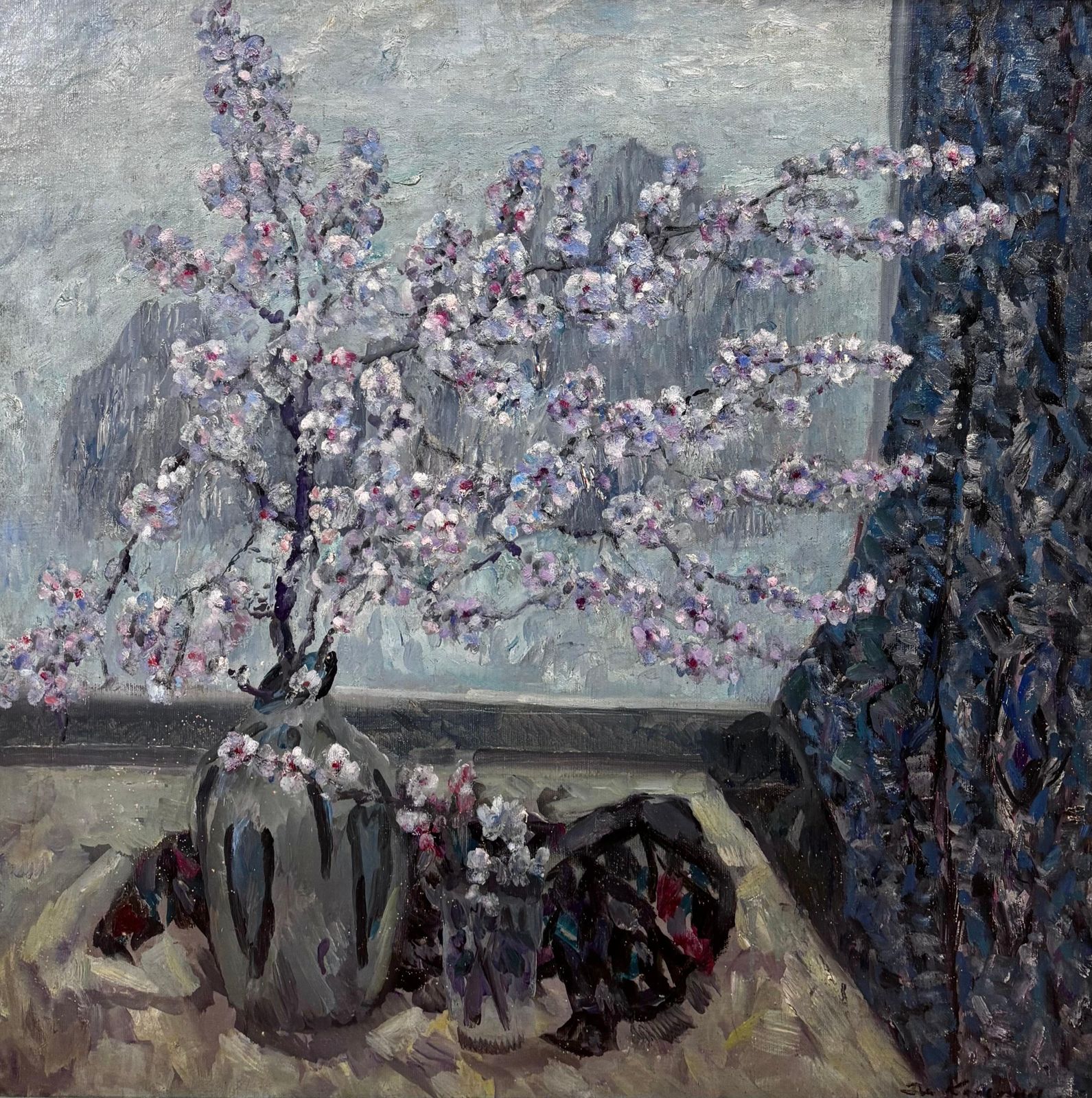 Dmitrij Kosmin" Primavera "  Olio  Cm. 78 X 78    19741974