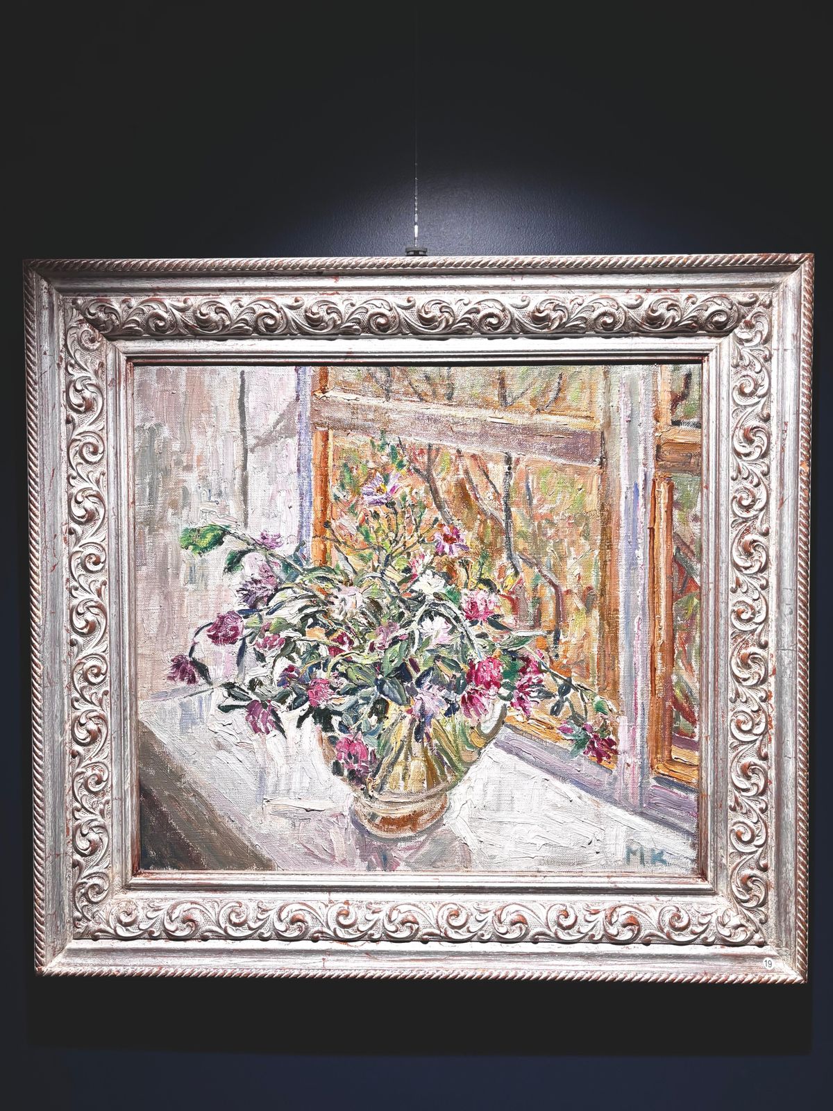 Maya Kopitzeva" Fiori Sulla Finesta" Olio Cm. 55 X 501998 photo for sale