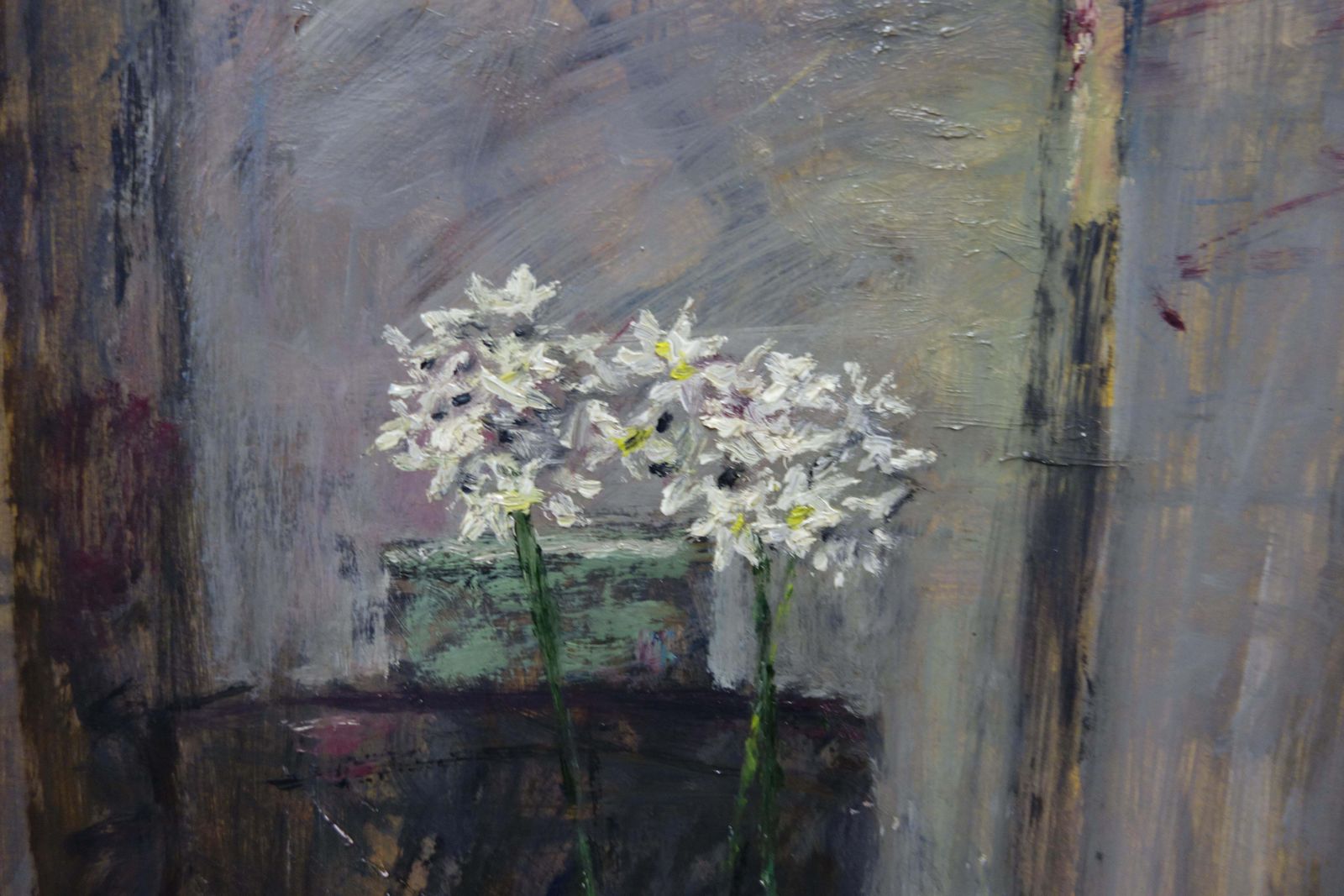 Enzo Faraoniwhite Flowers" " Oil   Cm. 40 X 73 19701970 photo for sale