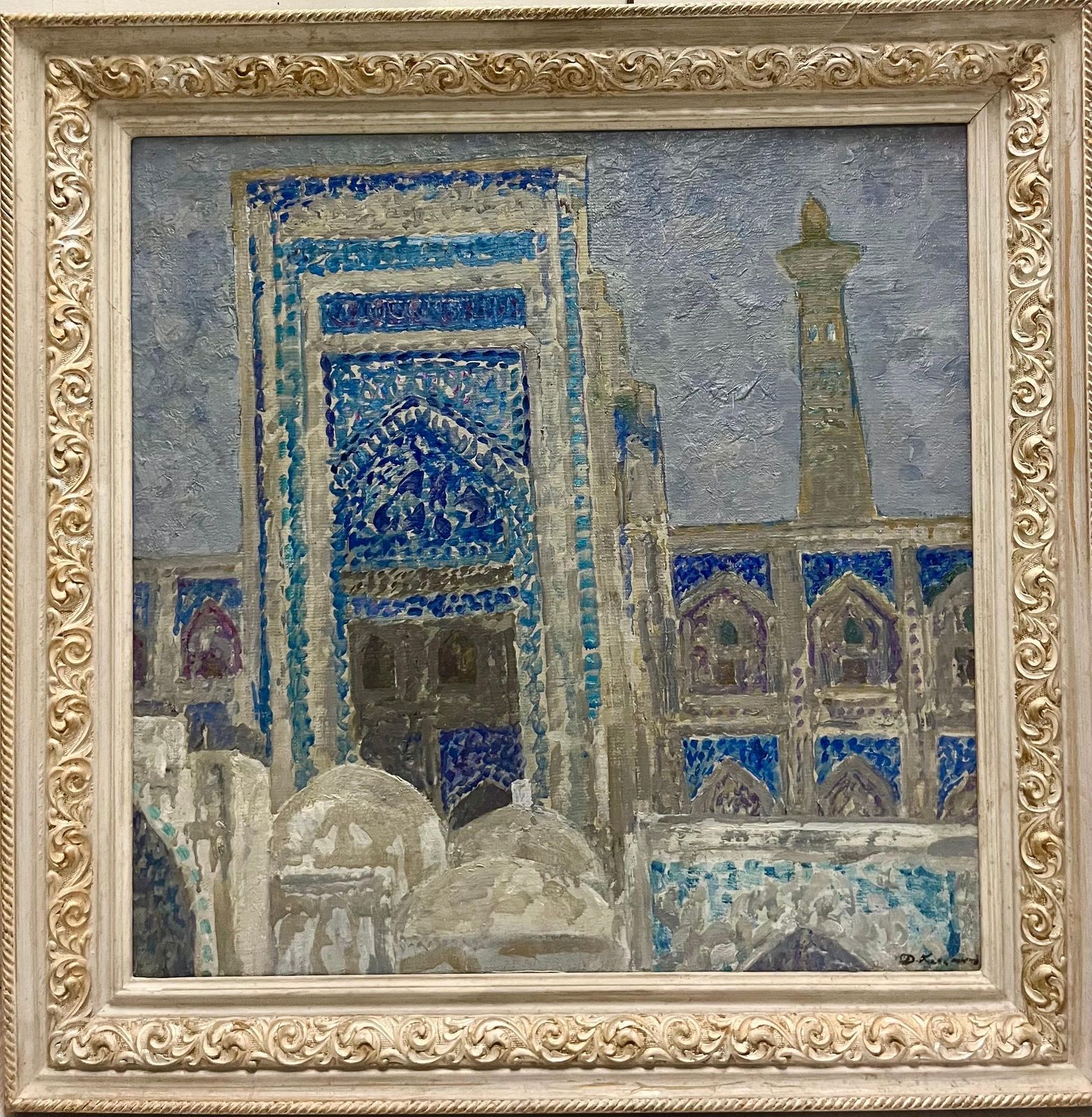 Dmitrij Kosmin"Mattina Luminosa A Khiva" Madrassa , Moschea , Uzbekistan Olio Cm. 68 X 68 19751975