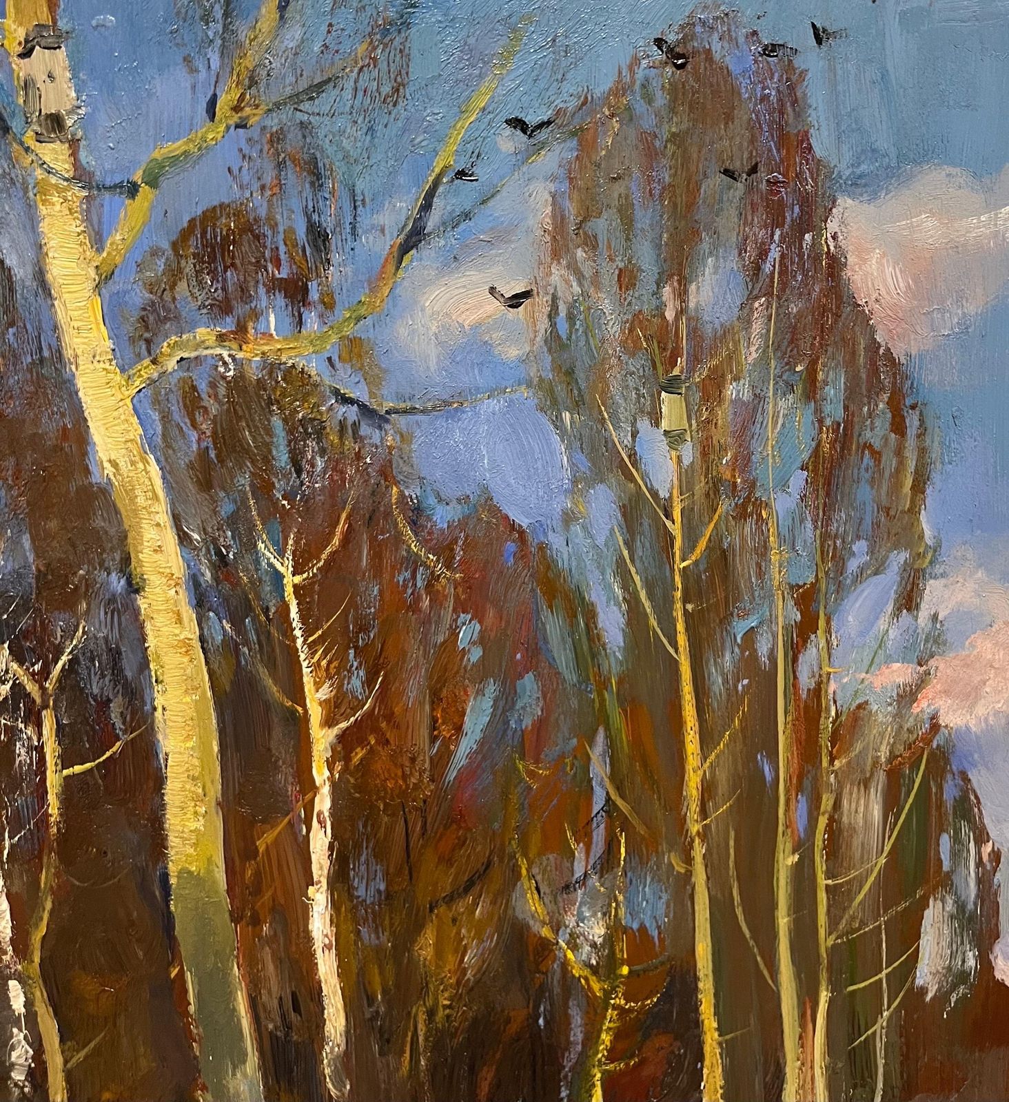 Leonid Vaichilia"Spring Sunshine In The Woods" Oil Cm.62 X 51  19671967 photo for sale