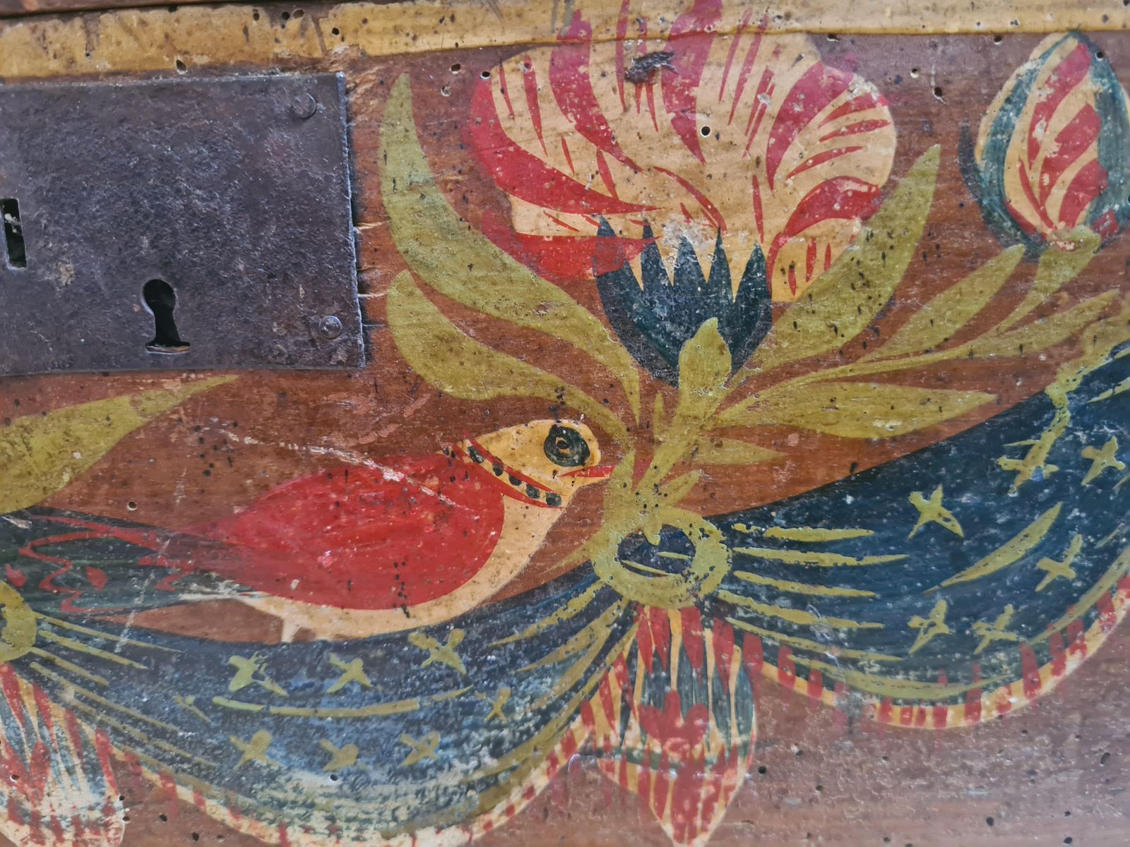 photo buy Unknownwedding Chest Of Corinne De Blaru, French 19th Century Folk Art Painted1840s