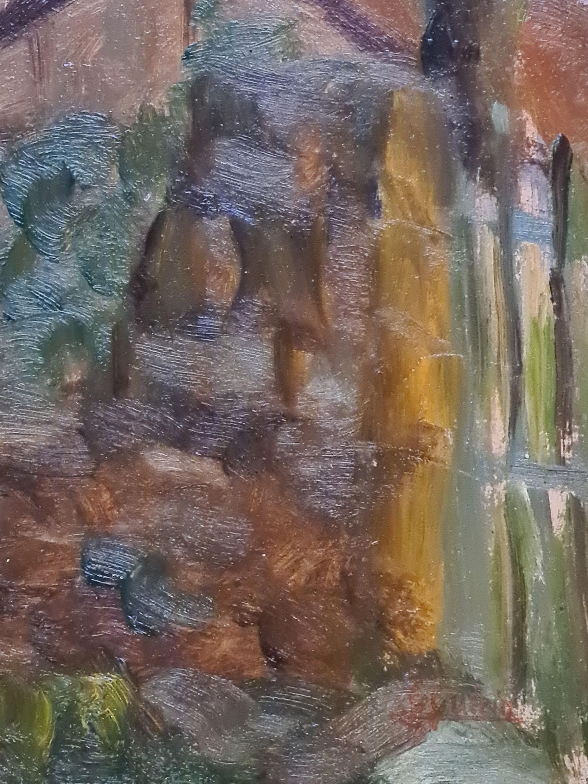Georges Guerinfrench Impressionist Barbizon School Oil On Board, Palm Tree And Spires1930s photo 686.0