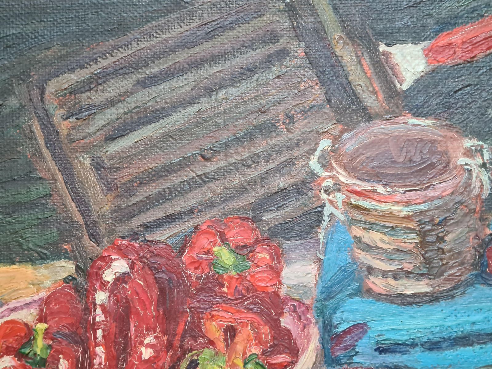 Charles H Imbertfrench Post Impressionist Still Life, Red Peppers, Homage To Cezanne1962 photo vinterior