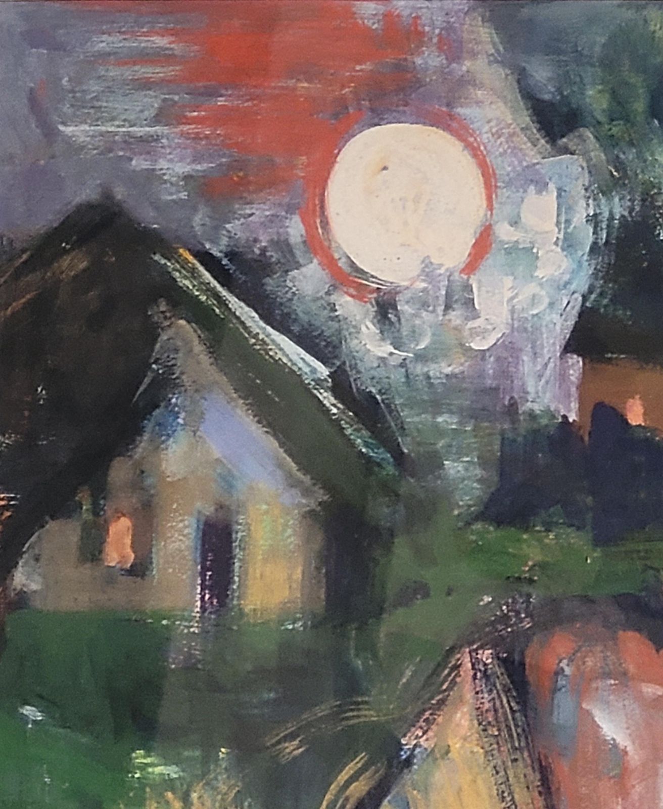photo for sale Raphaël Arnal Mid Century French Expressionist Landscape Portrait, La Fermière Normande.1949