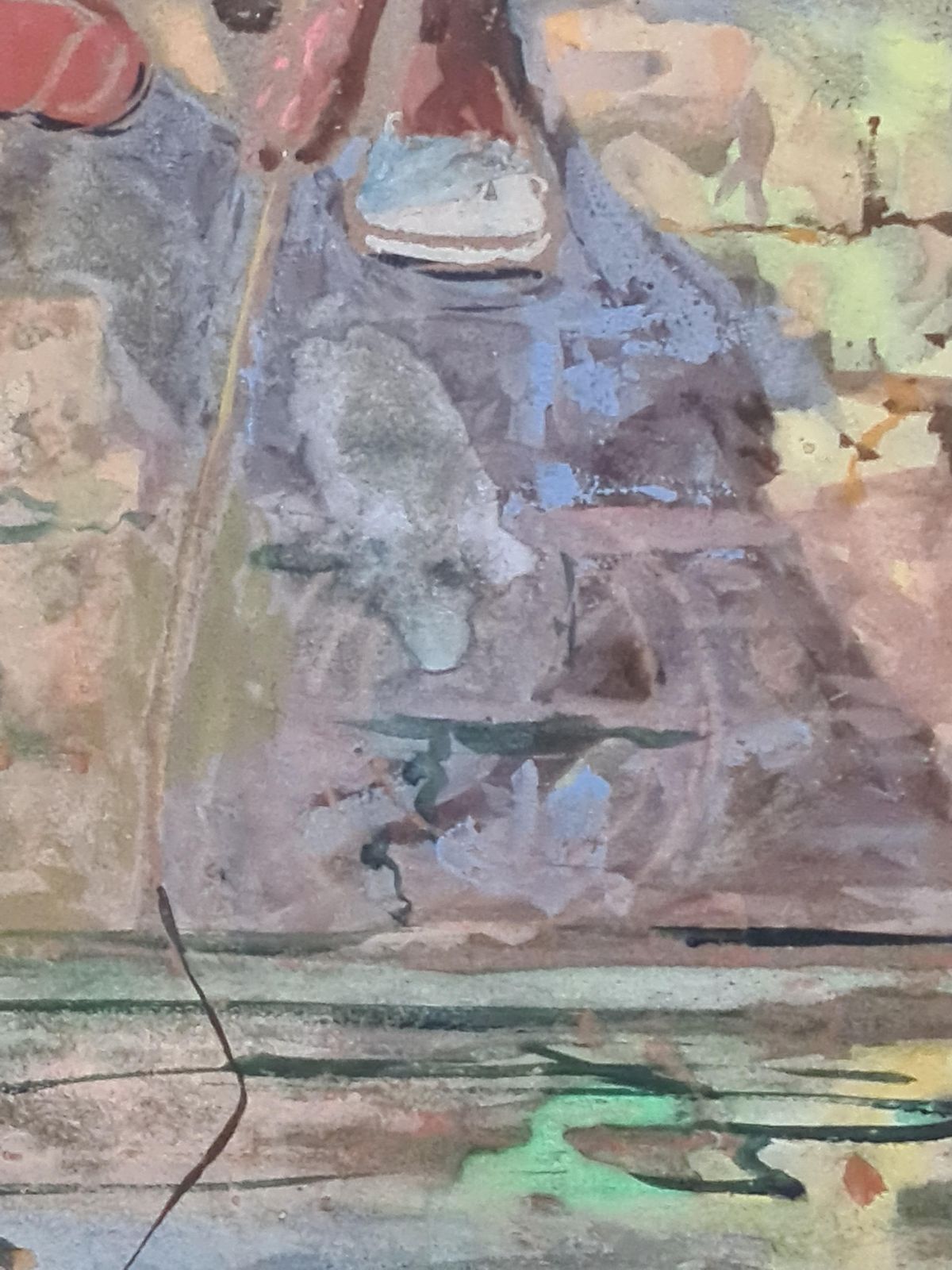 Louis Henri Magnatearly 20th Century French Gouache On Paper, The Frog And The Fisherman photo vintage