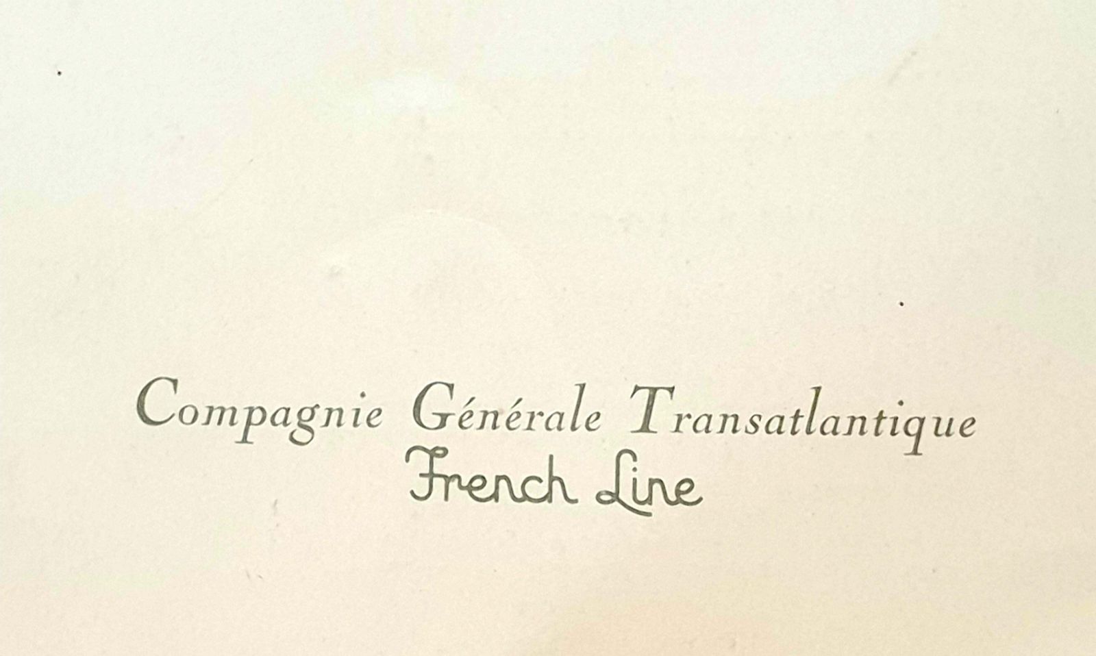 Jean Merciermid Century Original Printed Menu, Transatlantic French Line, 'Ile De France'.1956 photo Art