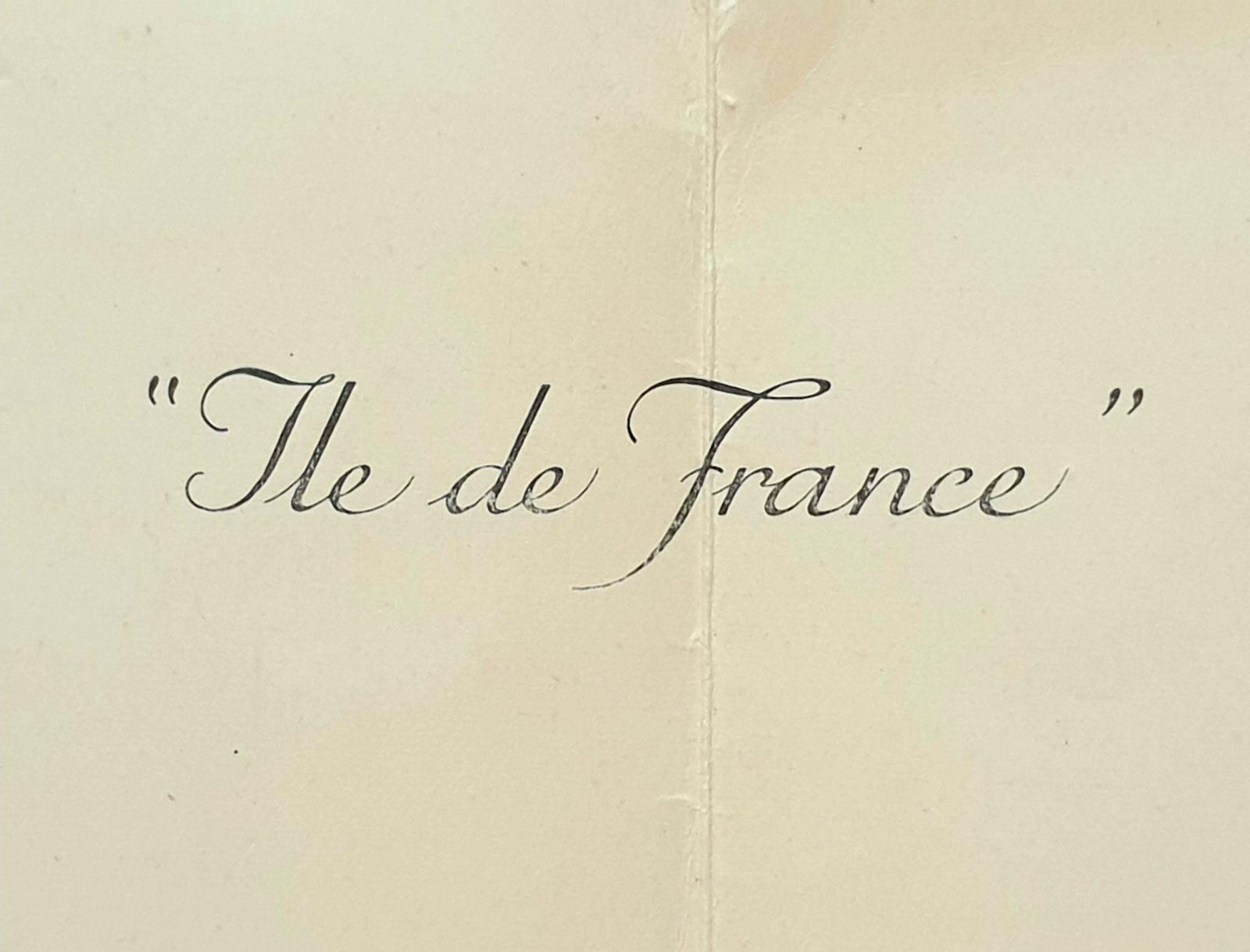 photo buy Jean Merciermid Century Original Printed Menu, Transatlantic French Line, 'Ile De France'.1956