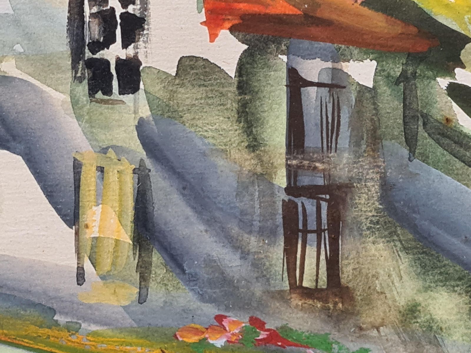 Minette Dropsymid 20th Century French Landscape, Watercolour, The Bastide photo buy