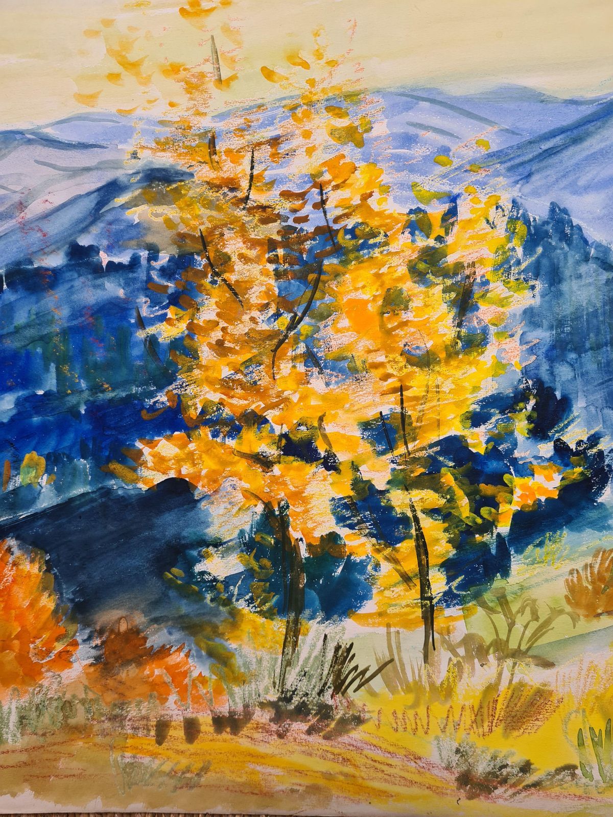 G Ricardfauvist Color Field Landscape, Autumn Leaves. photo for sale