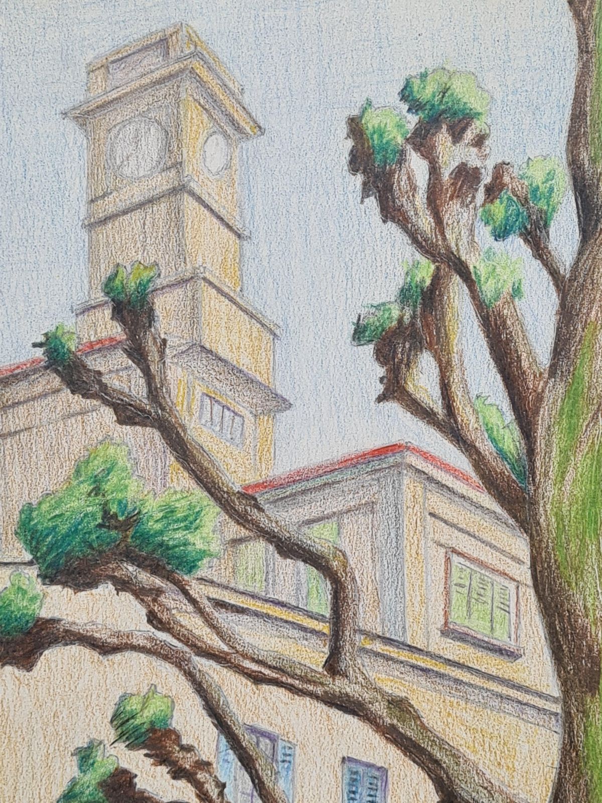 Pair Of French Mid Century Drawings, 'Ligne Claire' After Hergé, Grasse And Nice1969 photo buy