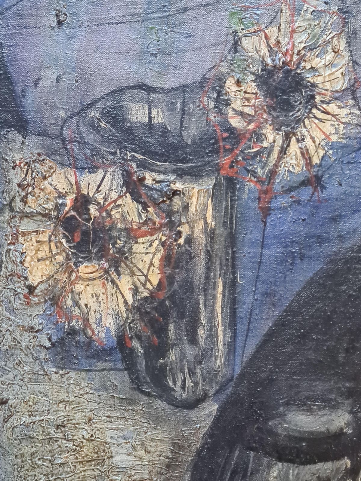 French Expressionist Still Life In Oil, Ecole De Nice, By Jean Marie Gouttin, Circle Of Bernard Buffet photo 1544.0