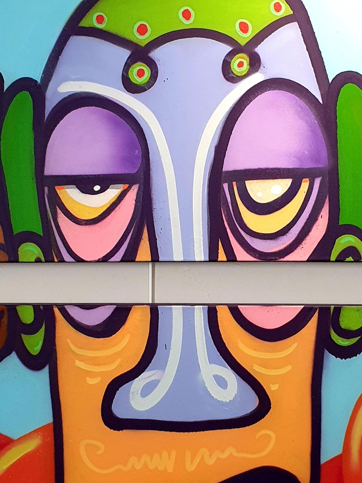 Street Art Contemporary Diptych Aerosol On Canvas. "The Three Pastoral Singers" From 2024 By Harold Maka photo vinterior