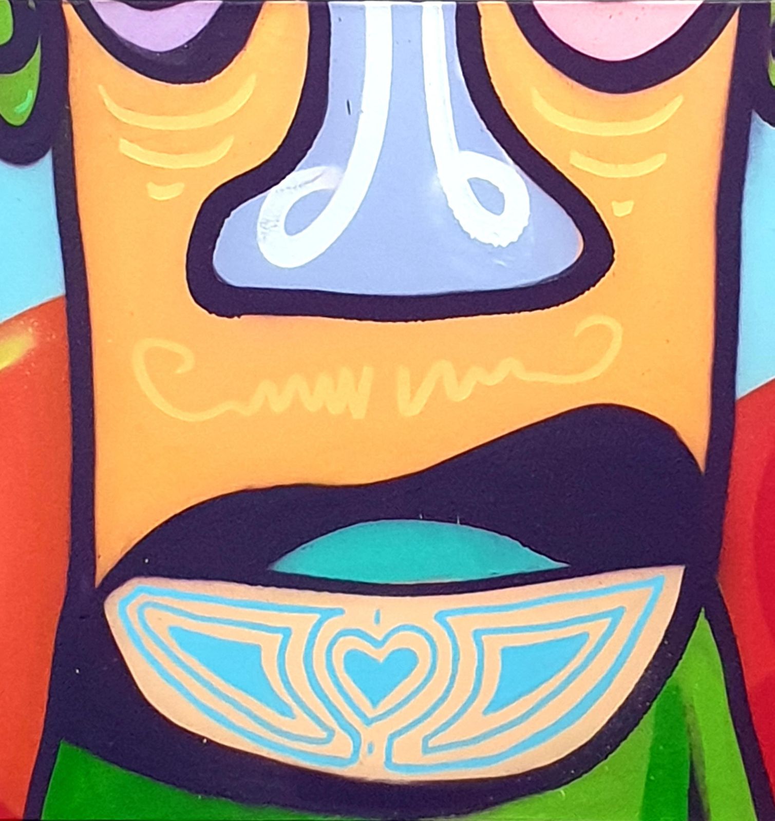 photo for sale Street Art Contemporary Diptych Aerosol On Canvas. "The Three Pastoral Singers" From 2024 By Harold Maka