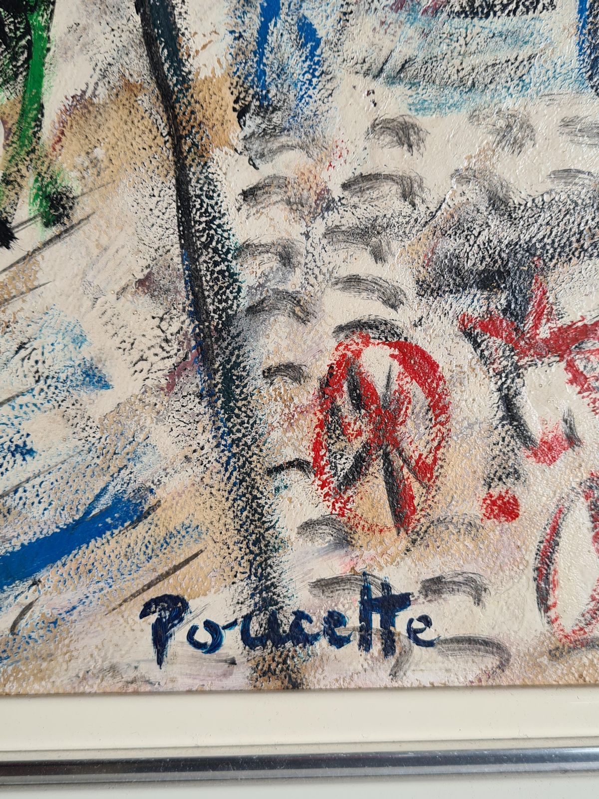 Nicola Ortis Poucette, L’art Naïf, Mid Century Modern, The Streets Of Paris. Oil On Board. From The 1960s photo for sale