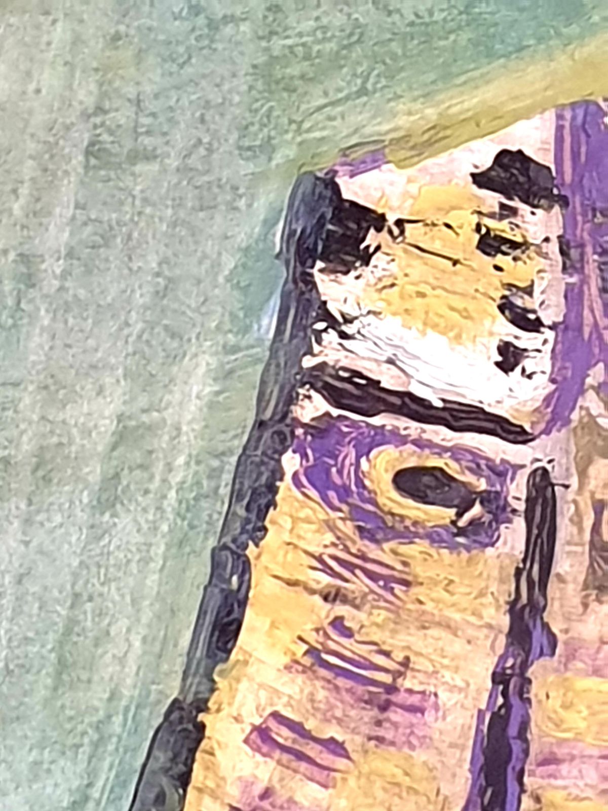 photo for sale Abstract Expressionist Cobra Style Fantastical Figure. Acrylic On Card By A Nuchy