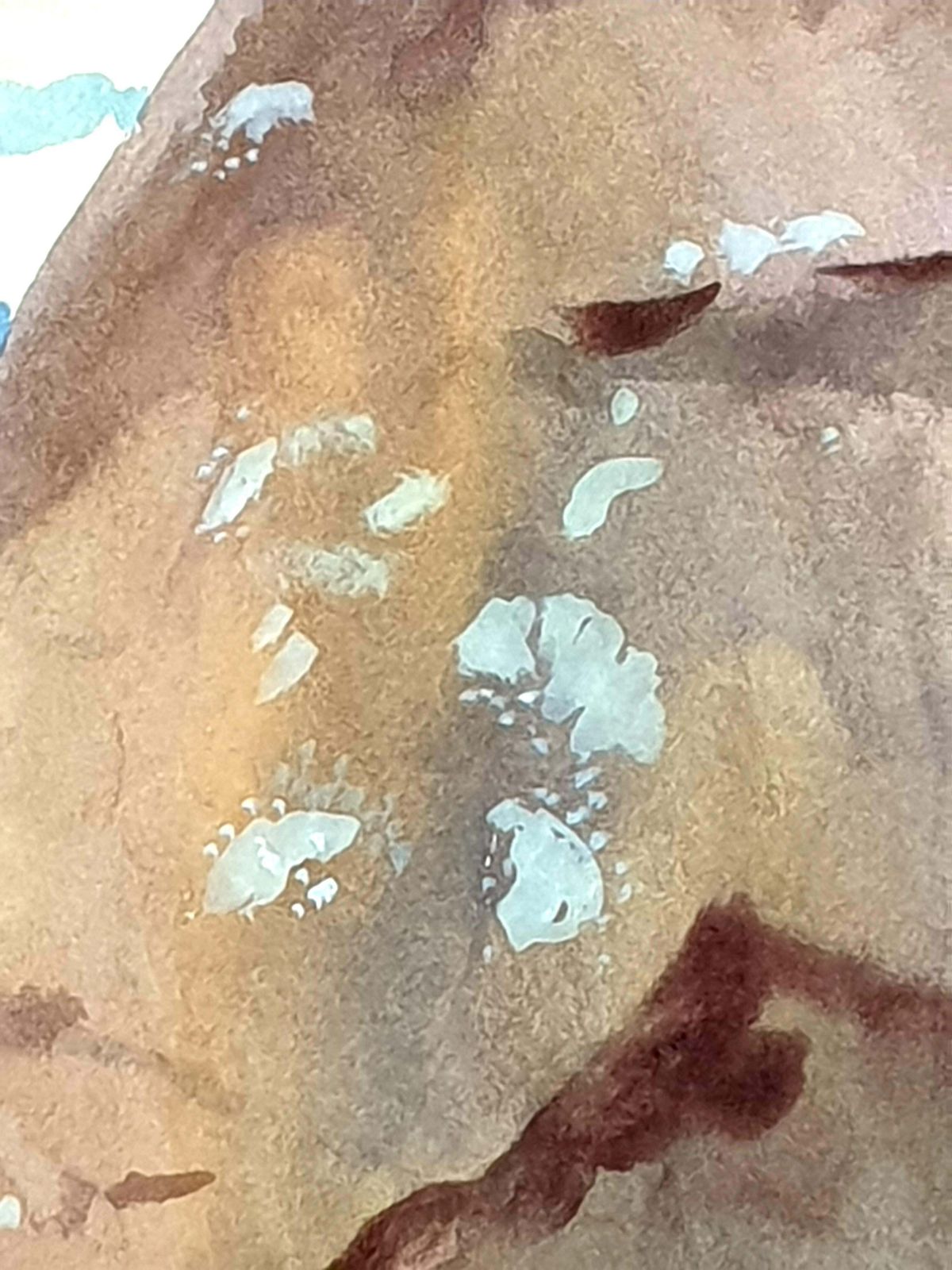 449.0 Derek Carruthers Late 20th Century Surrealist Gouache On Paper. 'Stones'.1985 photo