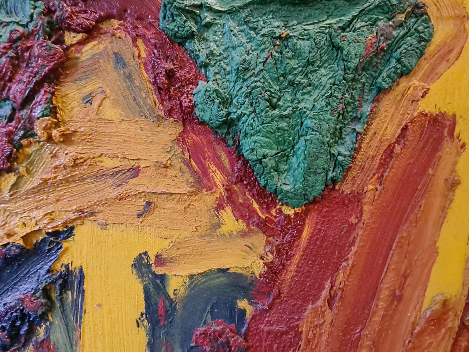 Abstract Expressionist, Large Oil On Canvas, Le Pèlerin From 1990 By Bernard Duvert photo Art