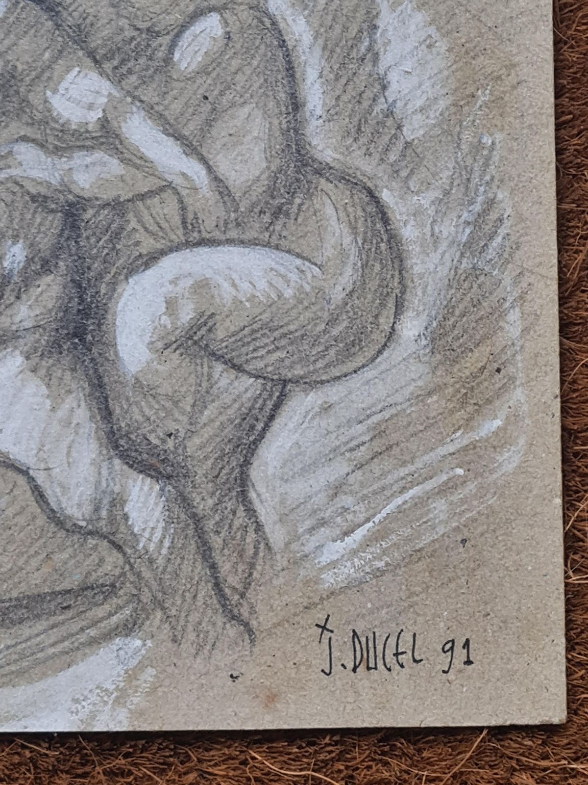 Renaissance Style Drawing Of The Medici Madonna And Cherubs photo buy