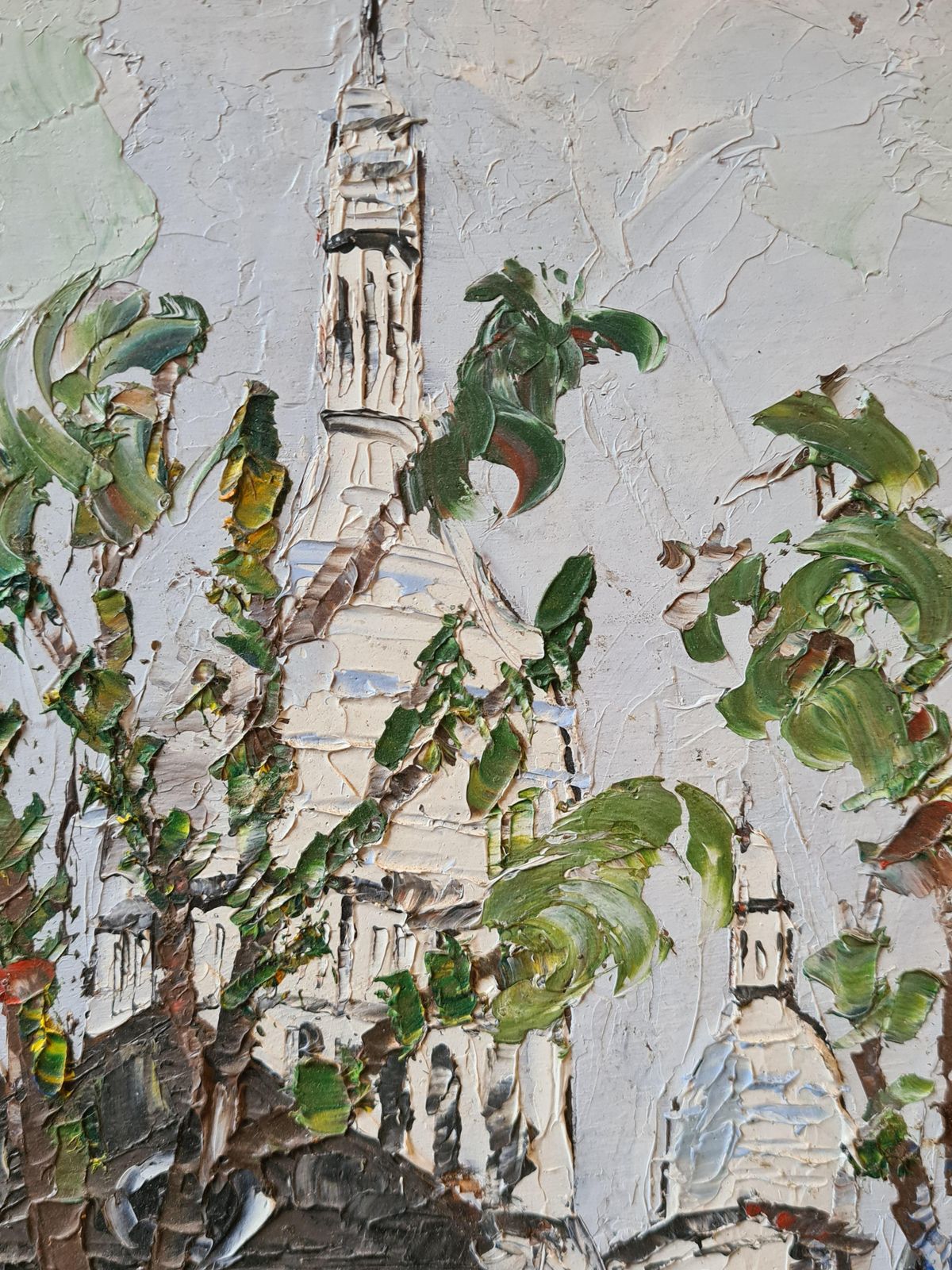 Bernard Vivier, French Expressionist Oil, La Place Du Tertre Montmartre And Sacrè Coeur Paris. (1960s) photo for sale