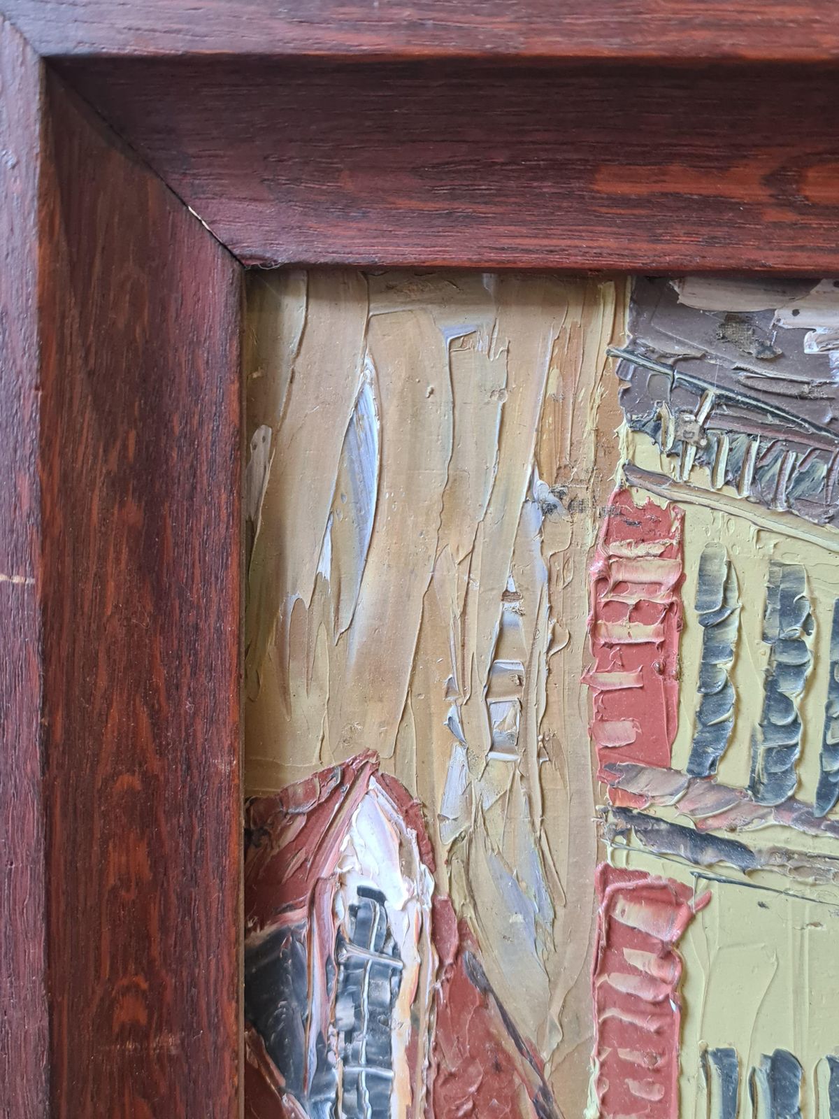 Bernard Vivier, French Expressionist Oil, La Place Du Tertre Montmartre And Sacrè Coeur Paris. (1960s) photo vintage