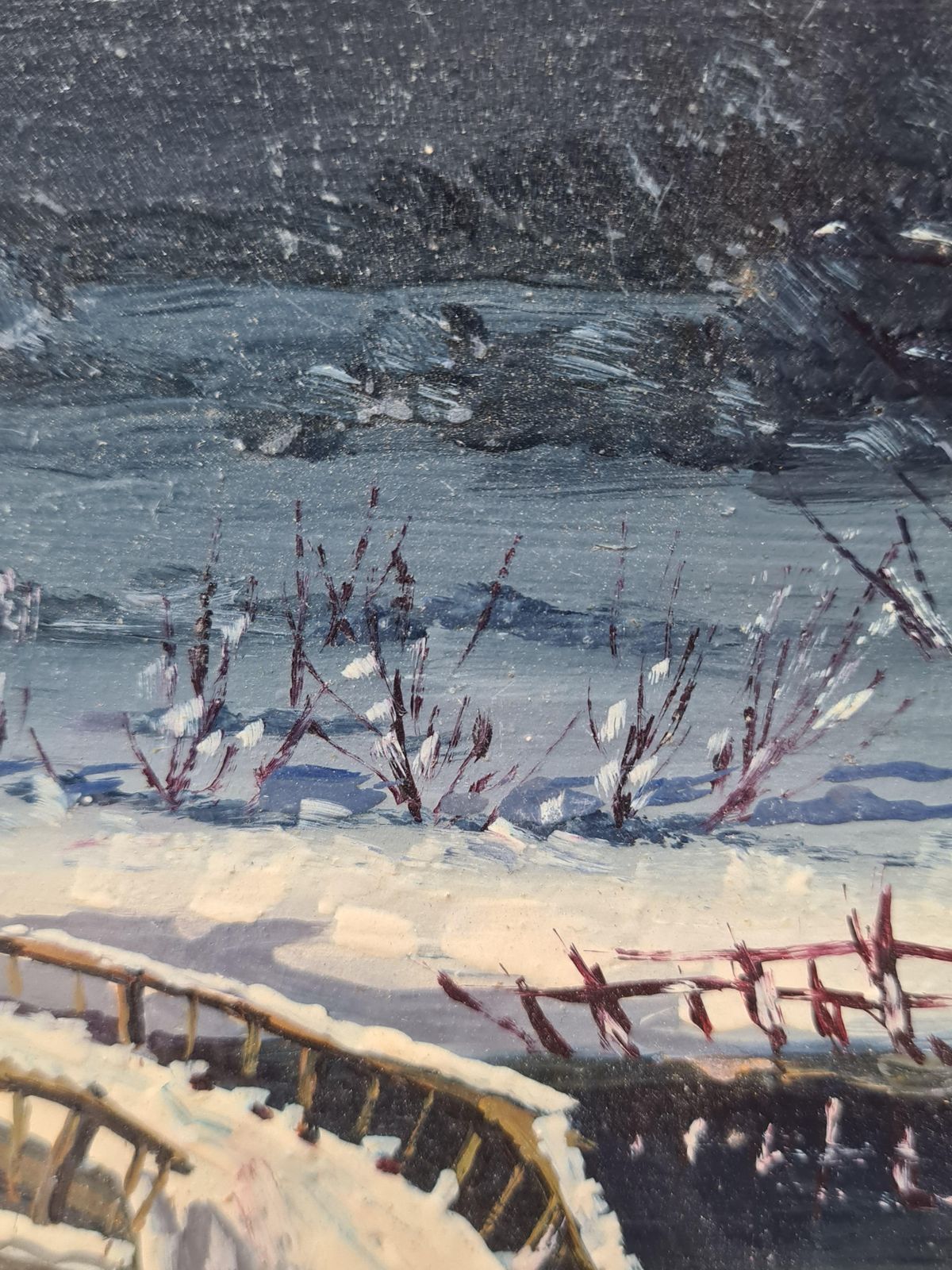 Boggioa Christmas Winter Wonderland, Barbizon School Snowscape. photo buy