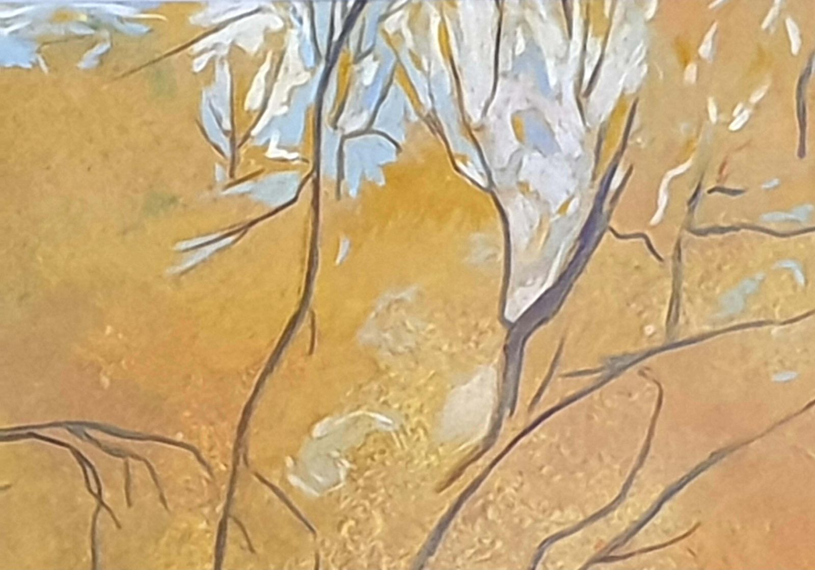 2411.0 Francis Besson 'Forest In The Fall', Contemporary Impressionist Pastel, Homage To Gustave Klimt2018 photo