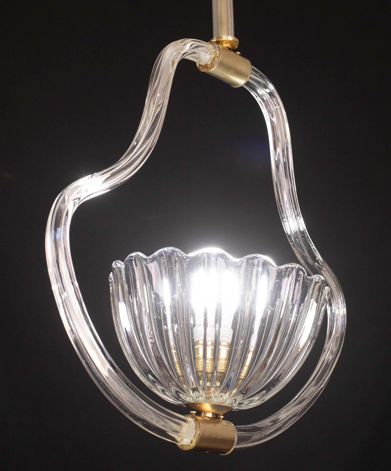 Elegant Art Decò Barovier And Toso Chandelier, 1940s photo for sale
