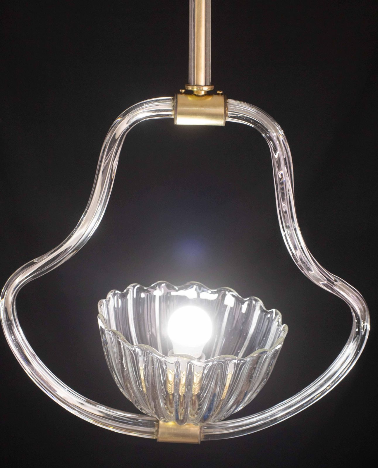 photo for sale Elegant Art Decò Barovier And Toso Chandelier, 1940s