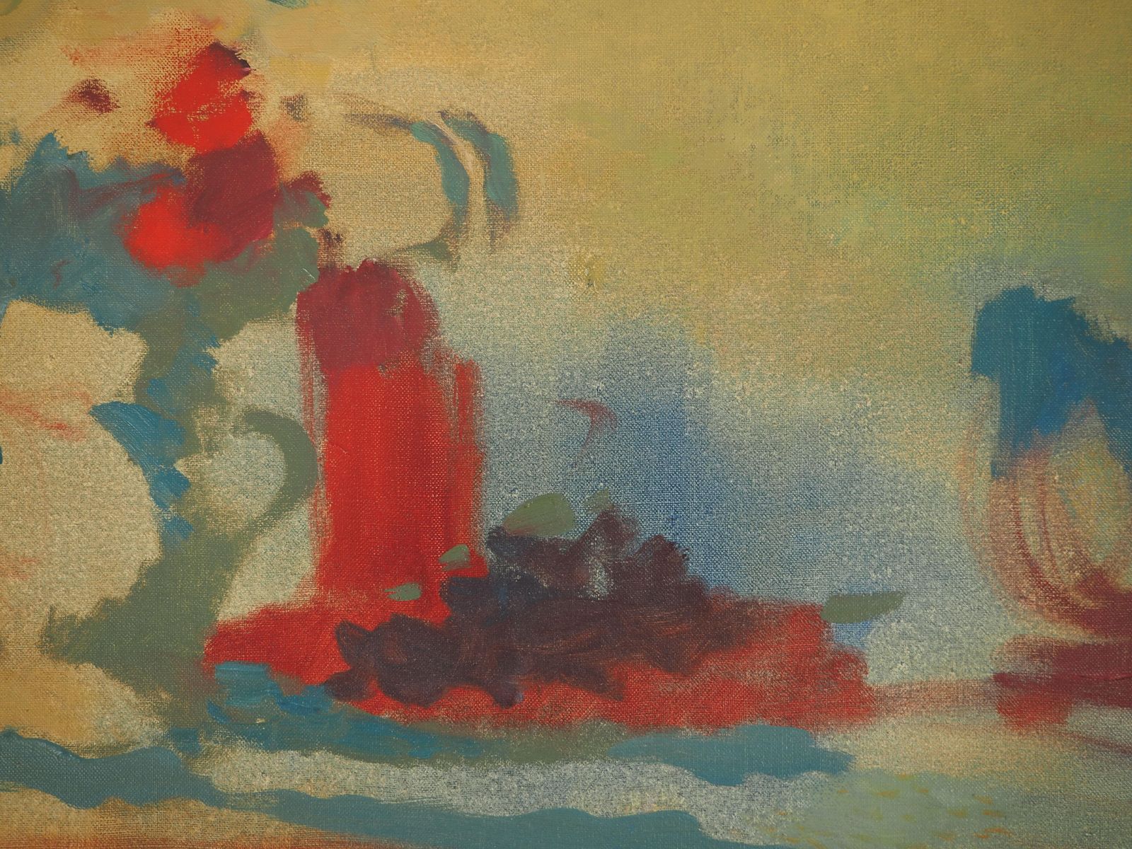 Surrealist Still Life   Original Oil On Canvas, Handsigned 1968 photo Art