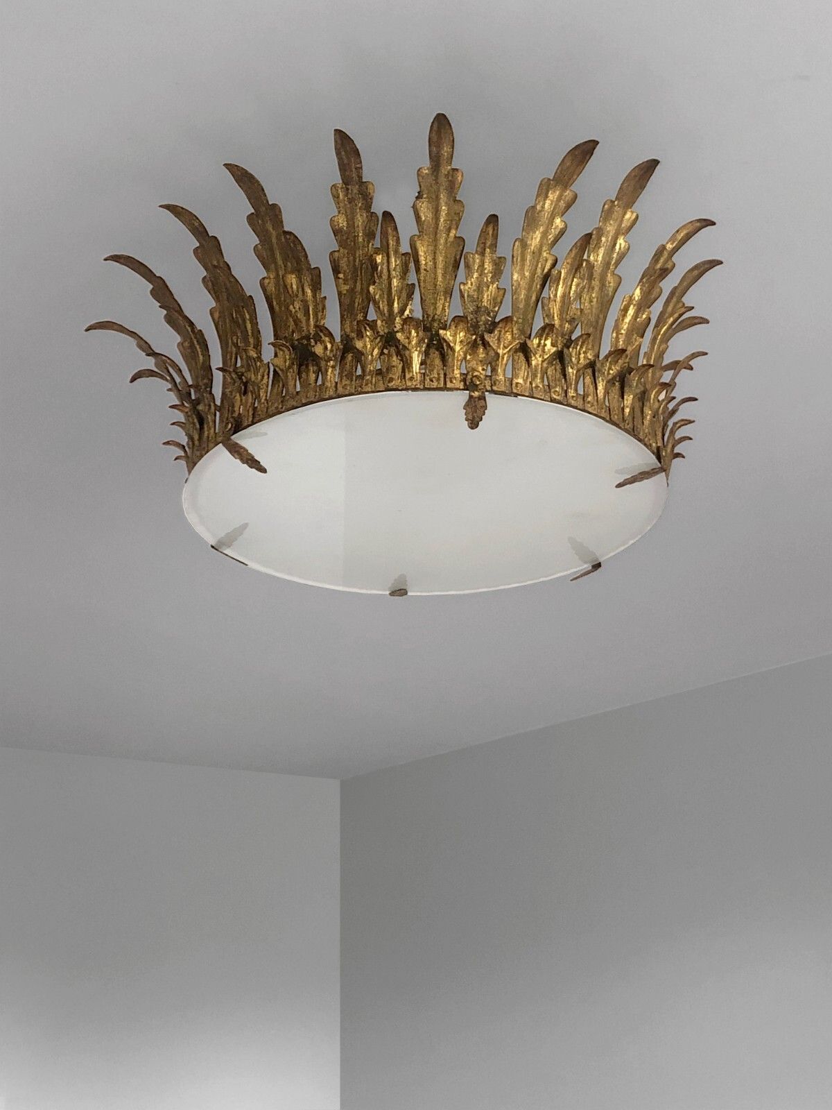 1930 50 House Rings 1 Ceiling Light Art Deco Neo Classical Shabby Chic photo 2913.0